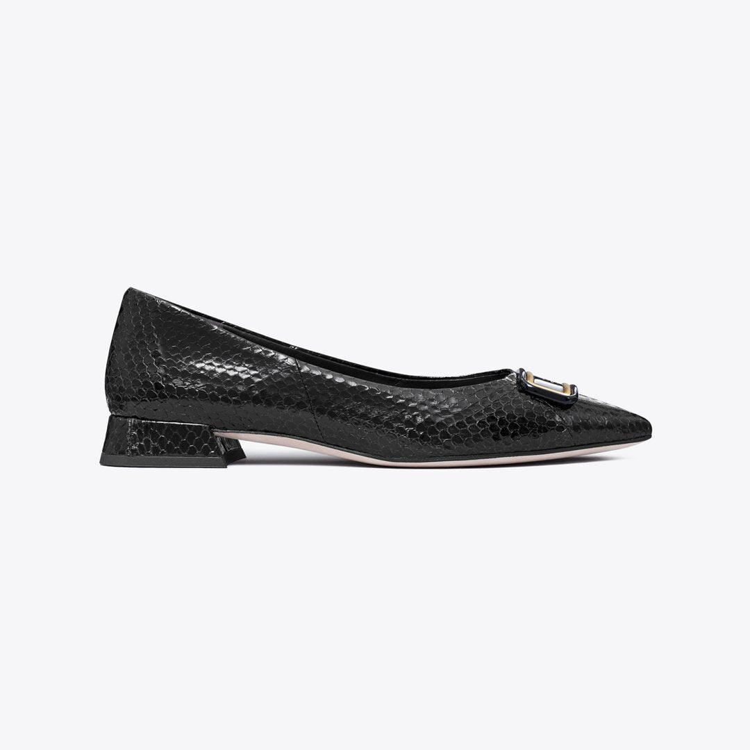 Tory Burch Georgia Pointed Toe Flat PERFECT BLACK