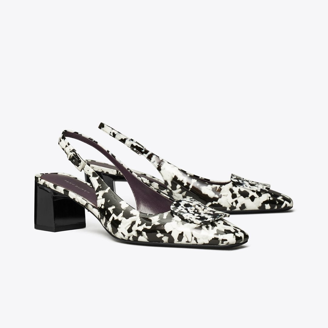 Tory Burch Georgia Slingback Pump DARK MARBLE MULTI-TONE