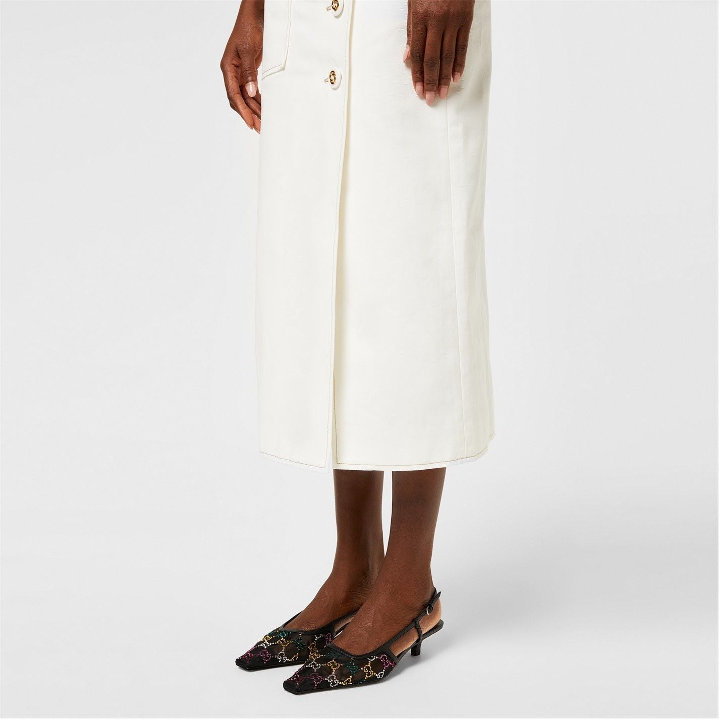 GG Slingback Pumps Blk Multi 1000