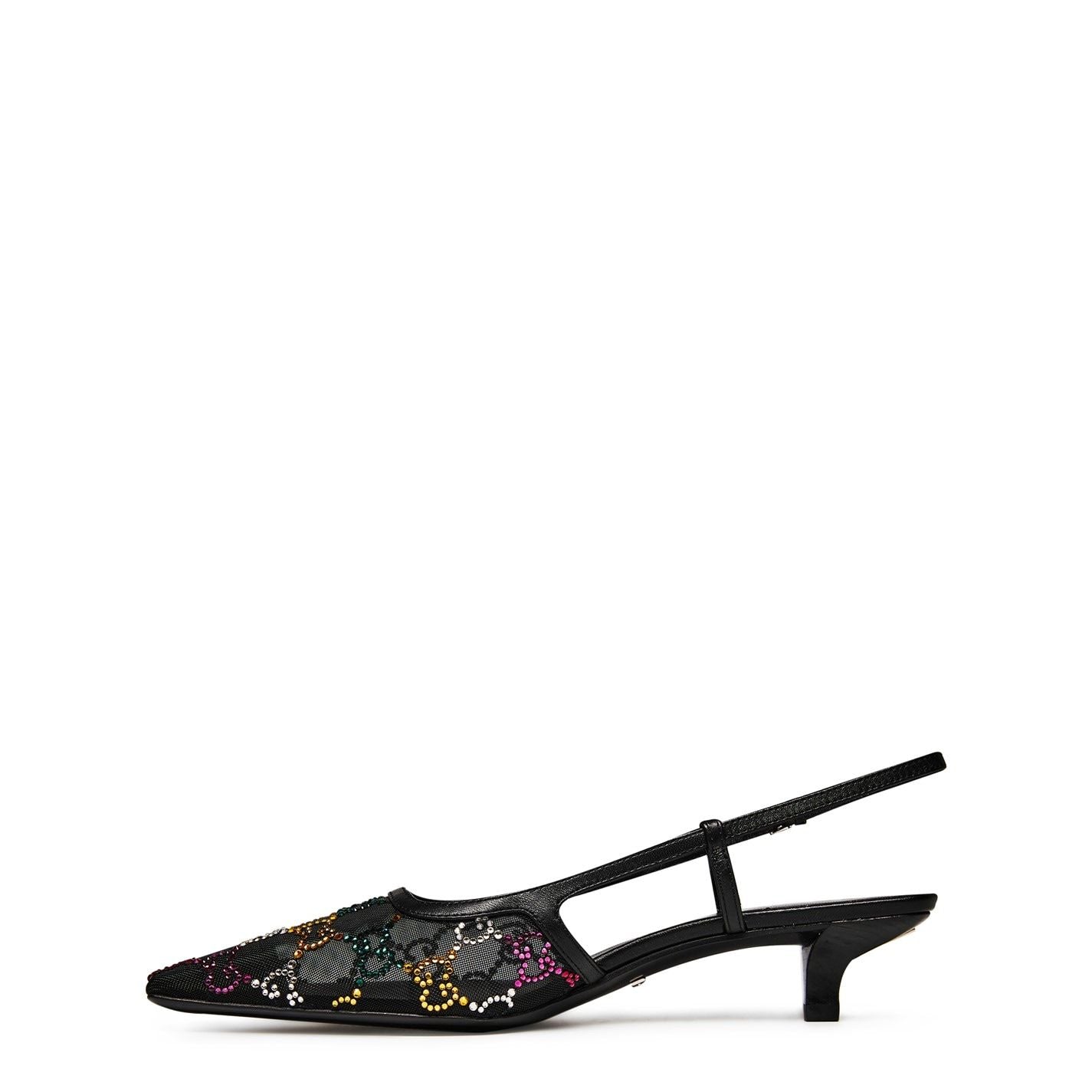 GG Slingback Pumps Blk Multi 1000