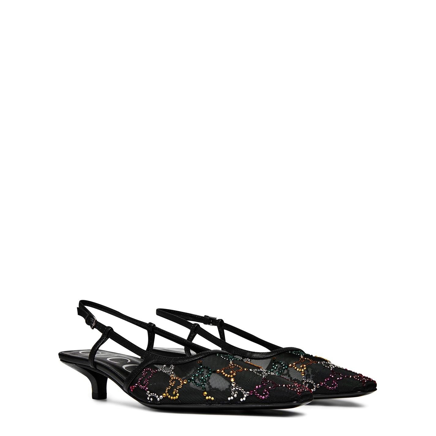 GG Slingback Pumps Blk Multi 1000