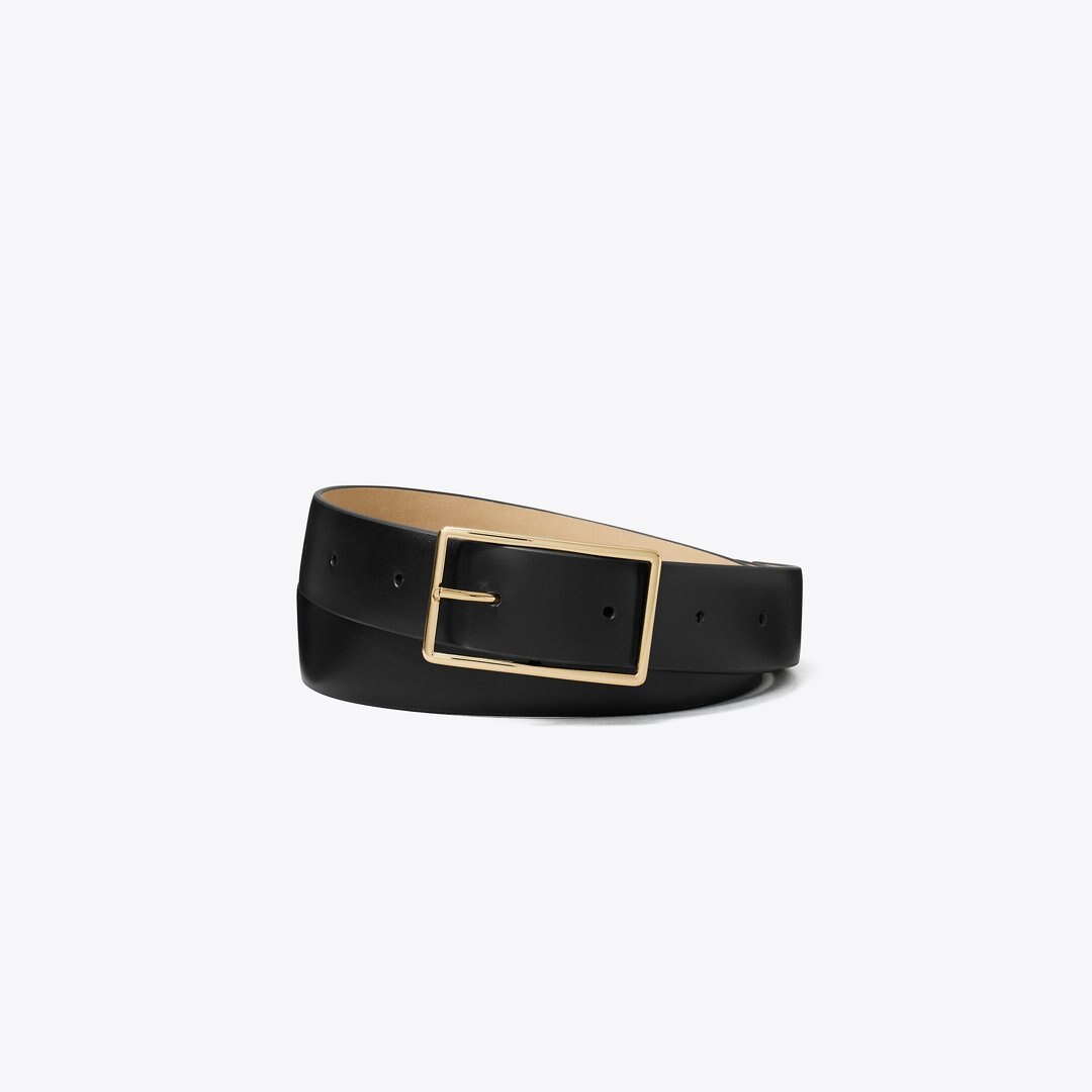 Tory Burch Gigi Belt Black / GOLD