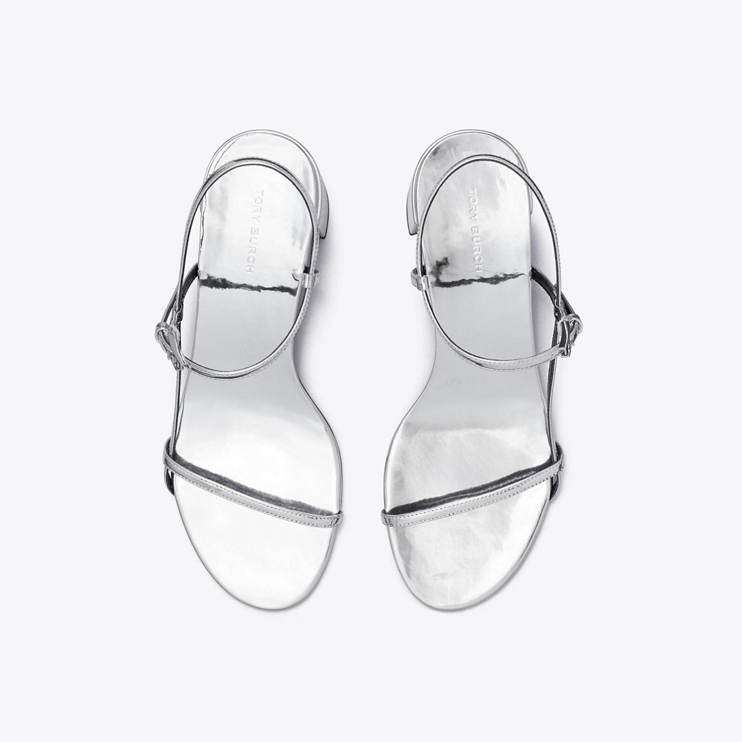 Tory Burch Gigi Heeled Sandal SILVER