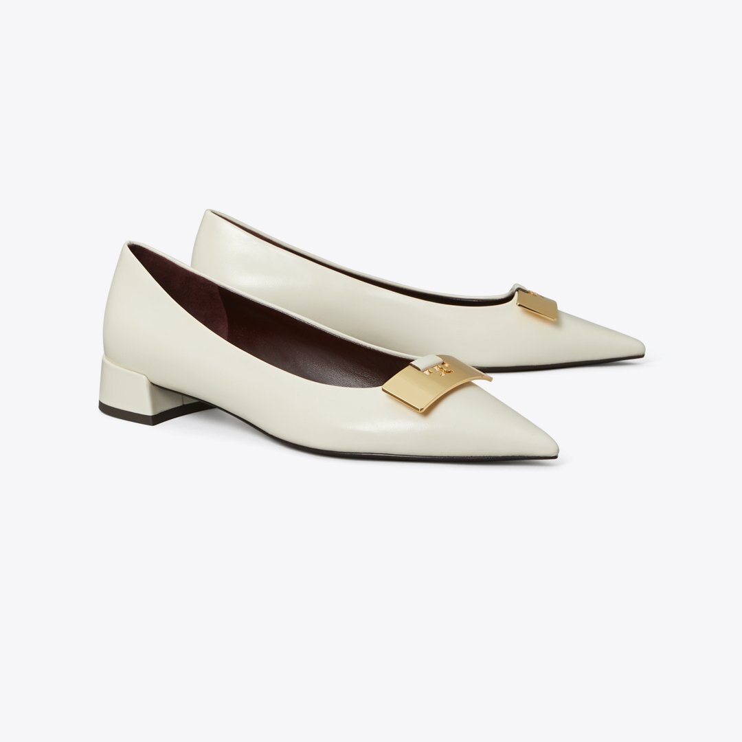 Tory Burch Gigi Petite Pump LIGHT CREAM / GOLD