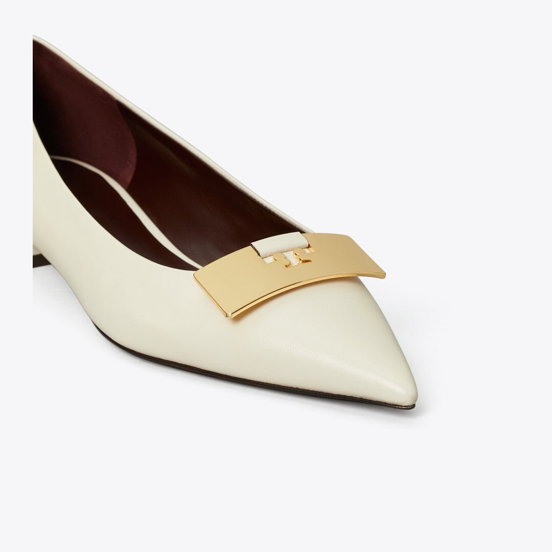 Tory Burch Gigi Petite Pump LIGHT CREAM / GOLD