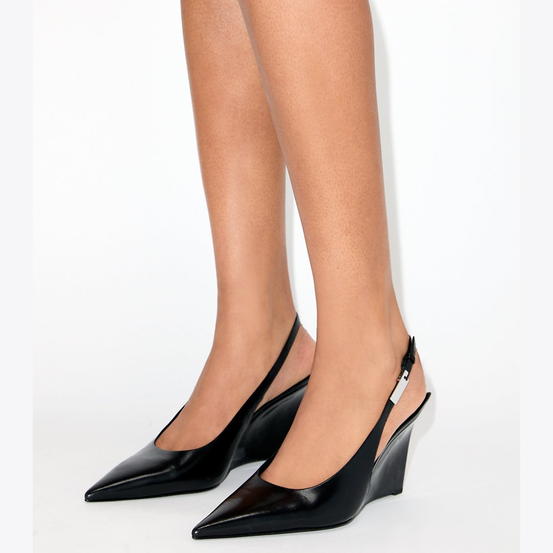 Tory Burch Gigi Slingback Wedge PERFECT BLACK
