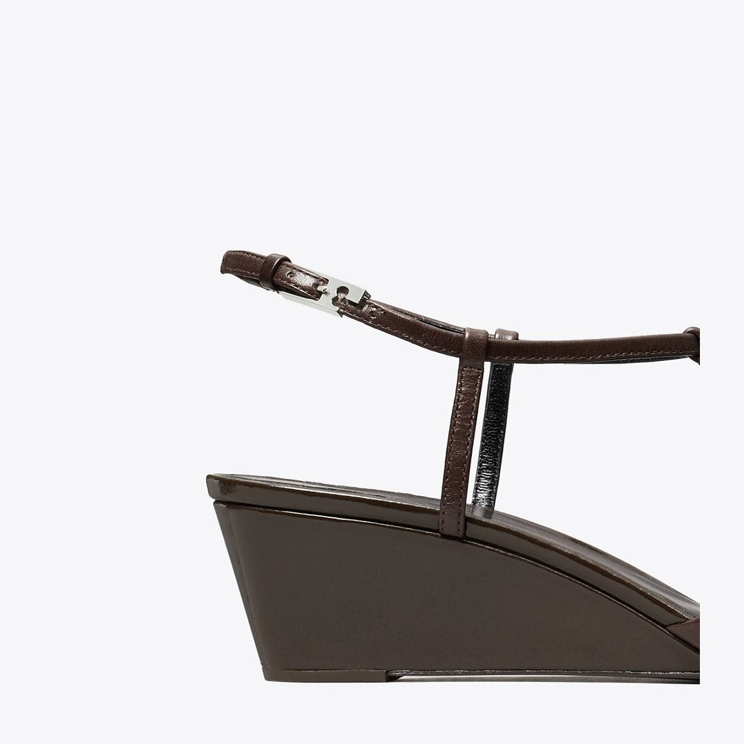 Tory Burch Gigi T-Strap Wedge Cocoa