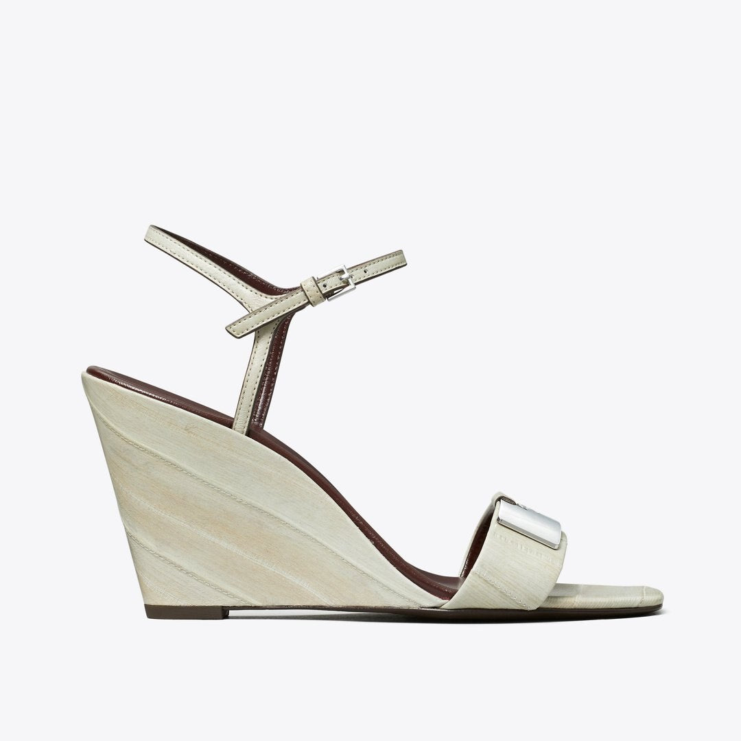 Tory Burch Gigi Wedge Sandal DRIFTWOOD / SILVER