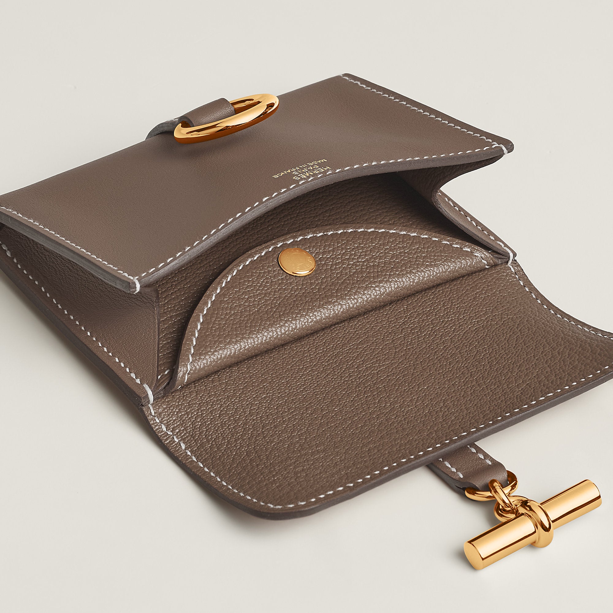 Hermes Glenan Compact Wallet Toupe