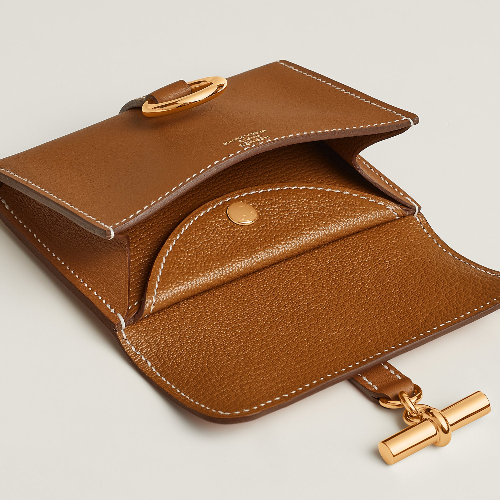 Hermes Glenan Compact Wallet Gold