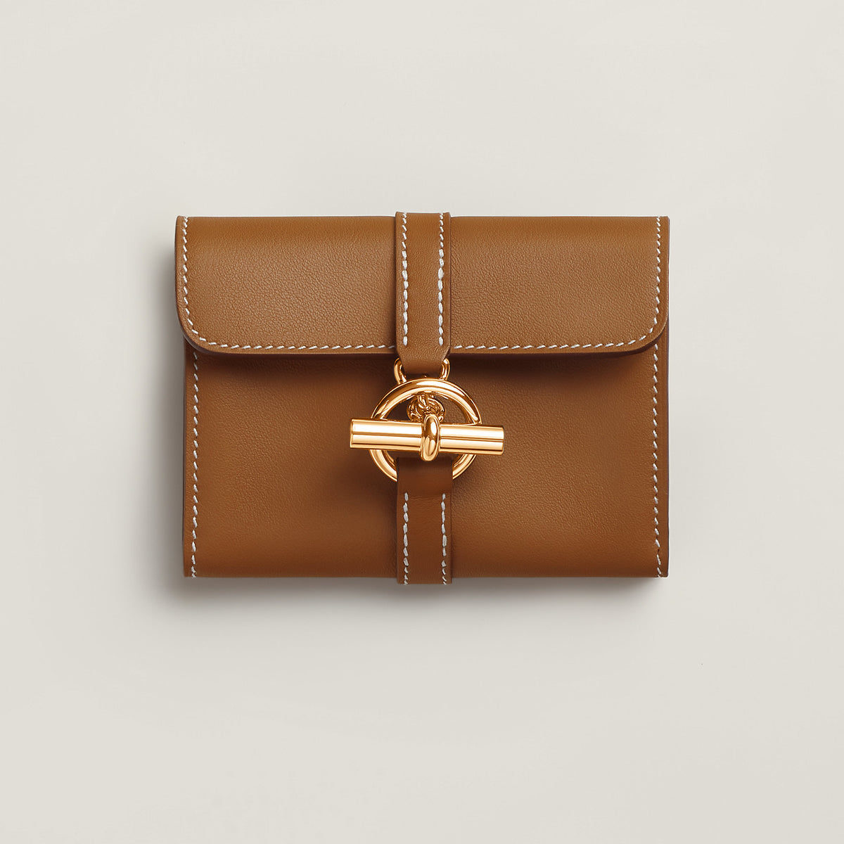 Hermes Glenan Compact Wallet Gold