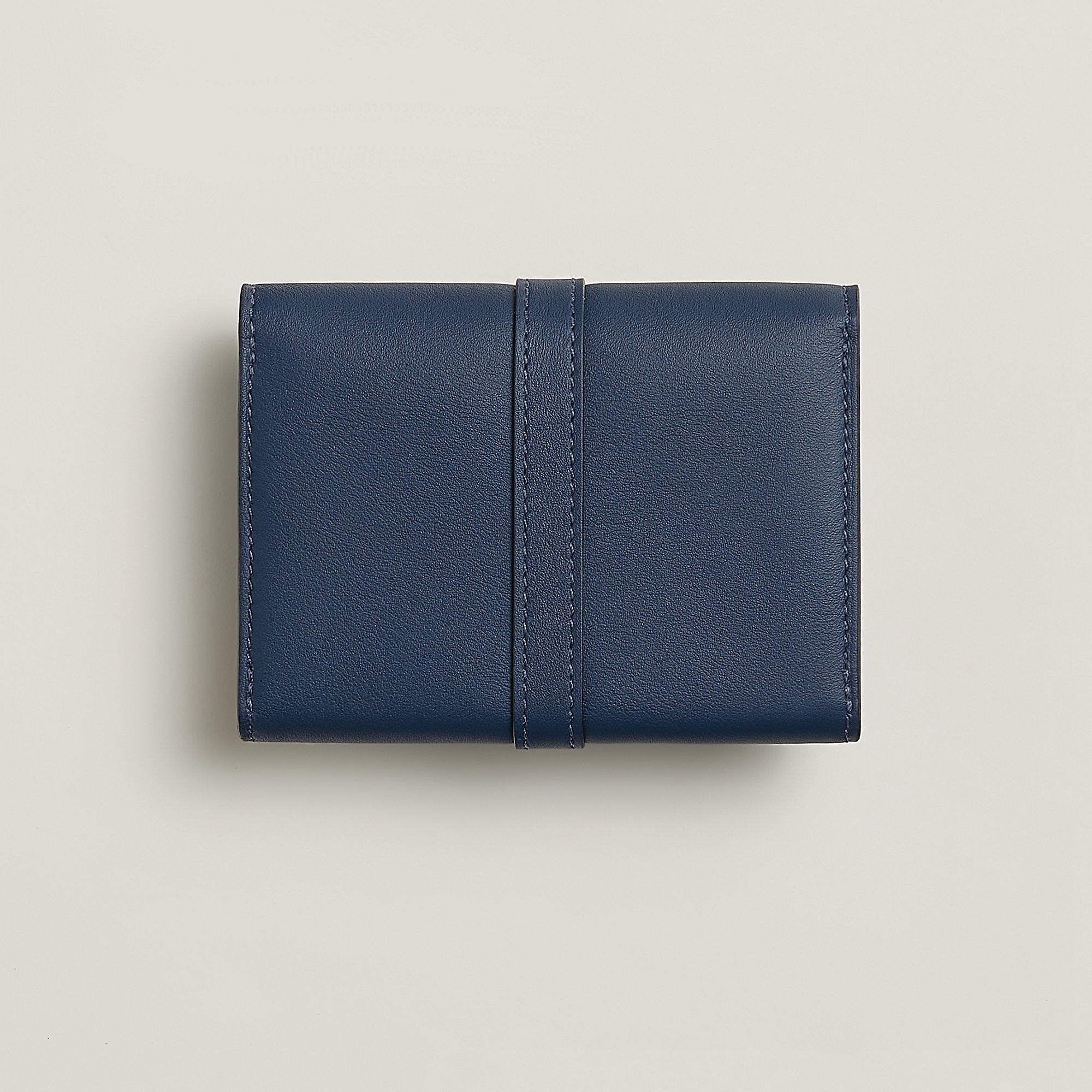 Hermes Glenan Compact Wallet Navy