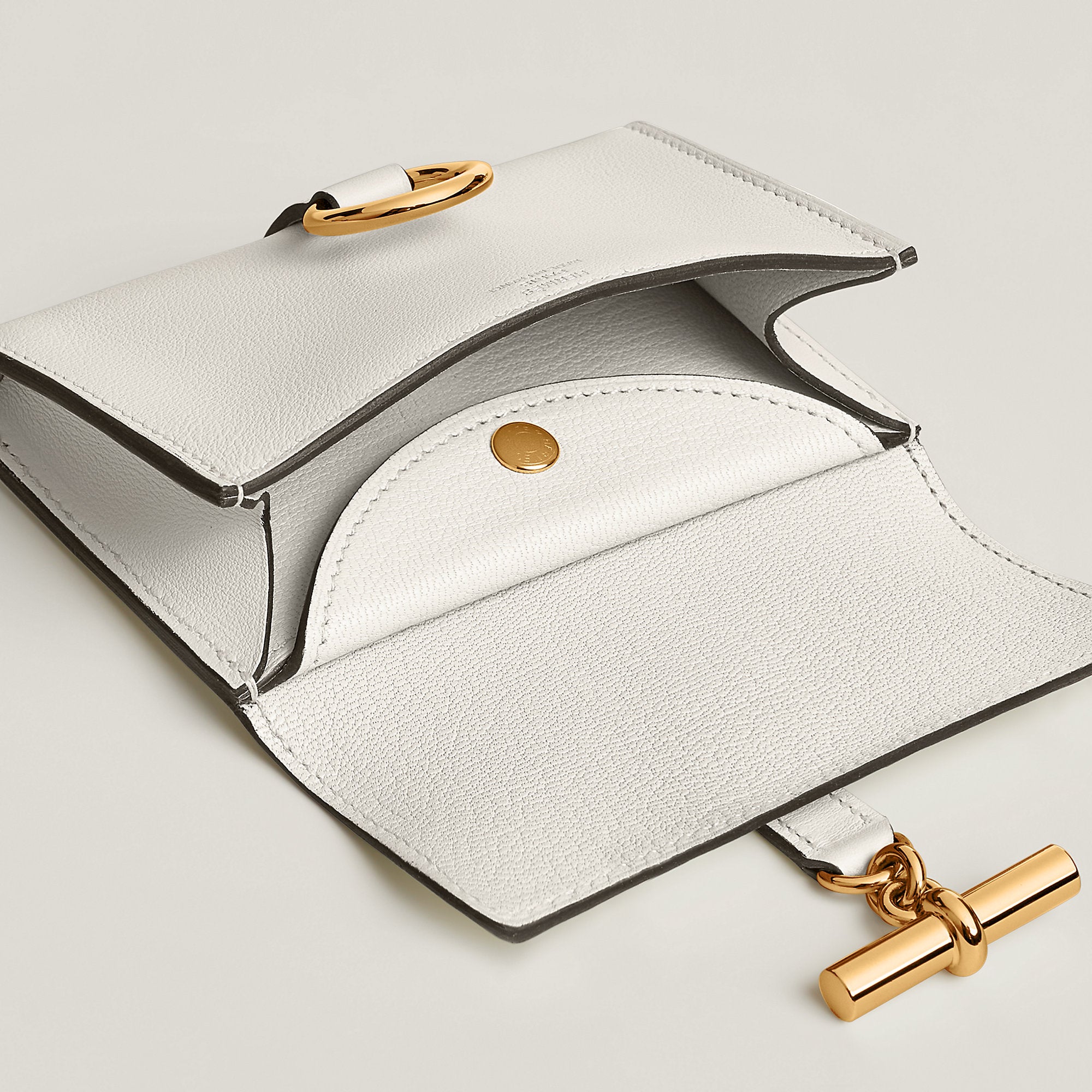 Hermes Glenan Compact Wallet Gris Ple