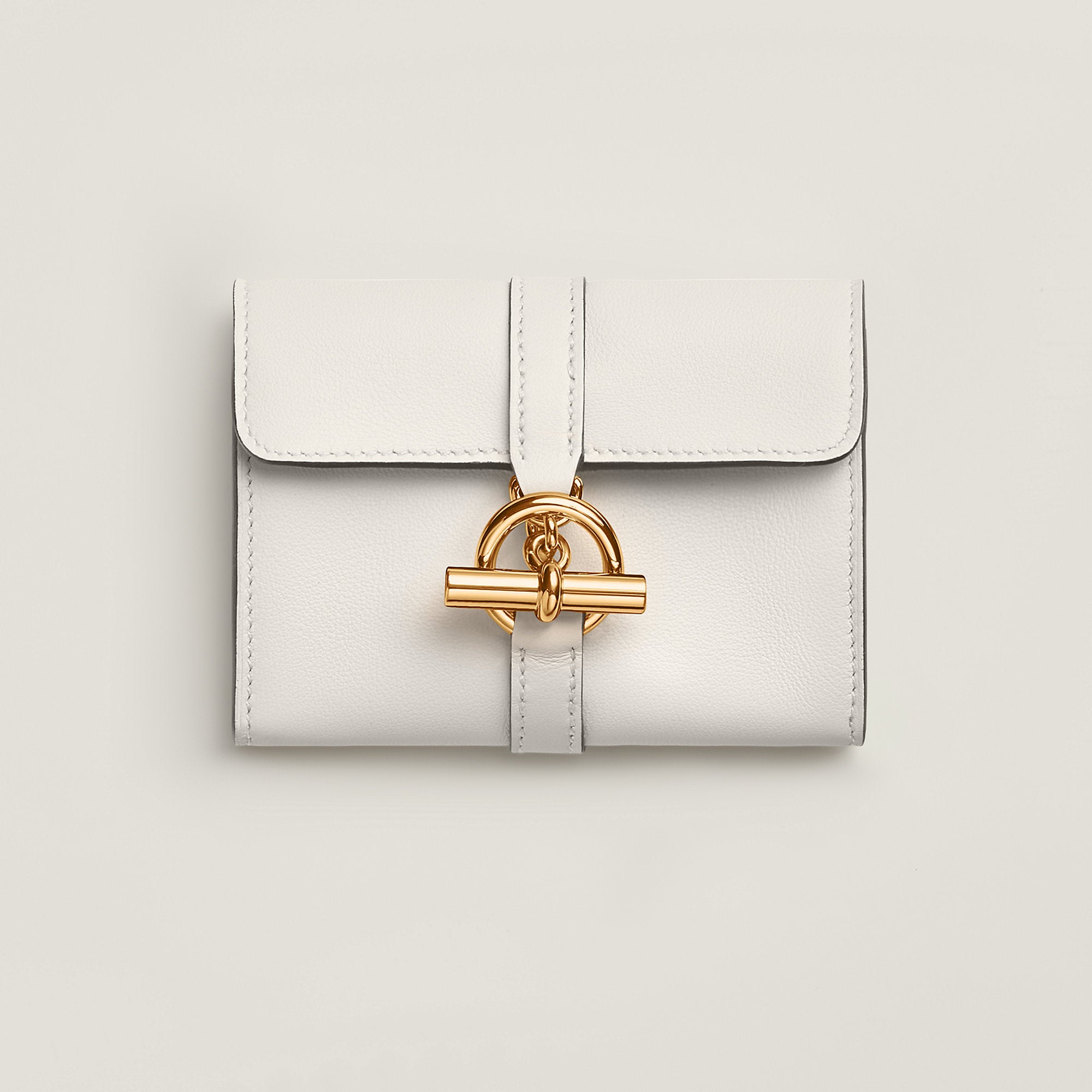 Hermes Glenan Compact Wallet Gris Ple