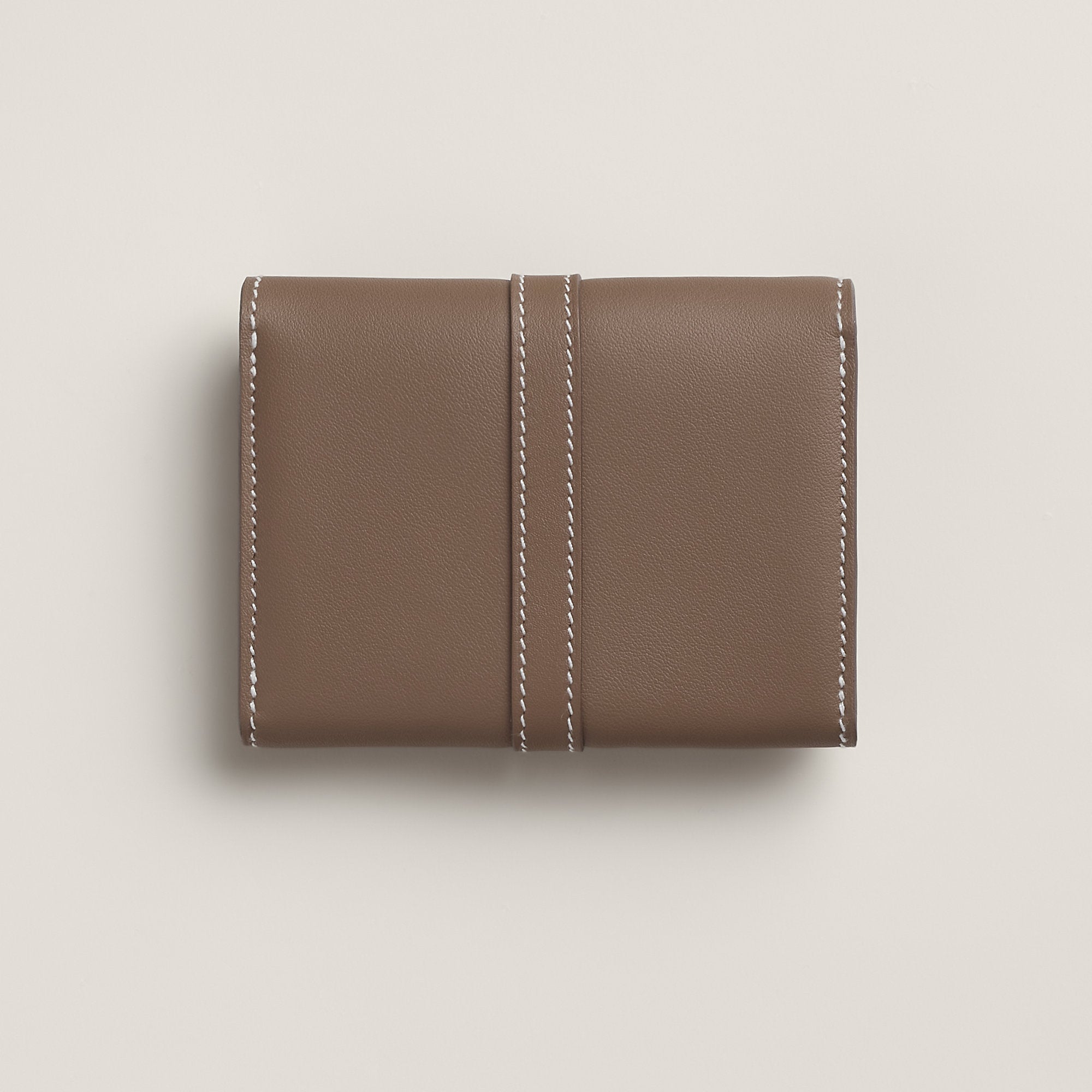 Hermes Glenan Compact Wallet Toupe