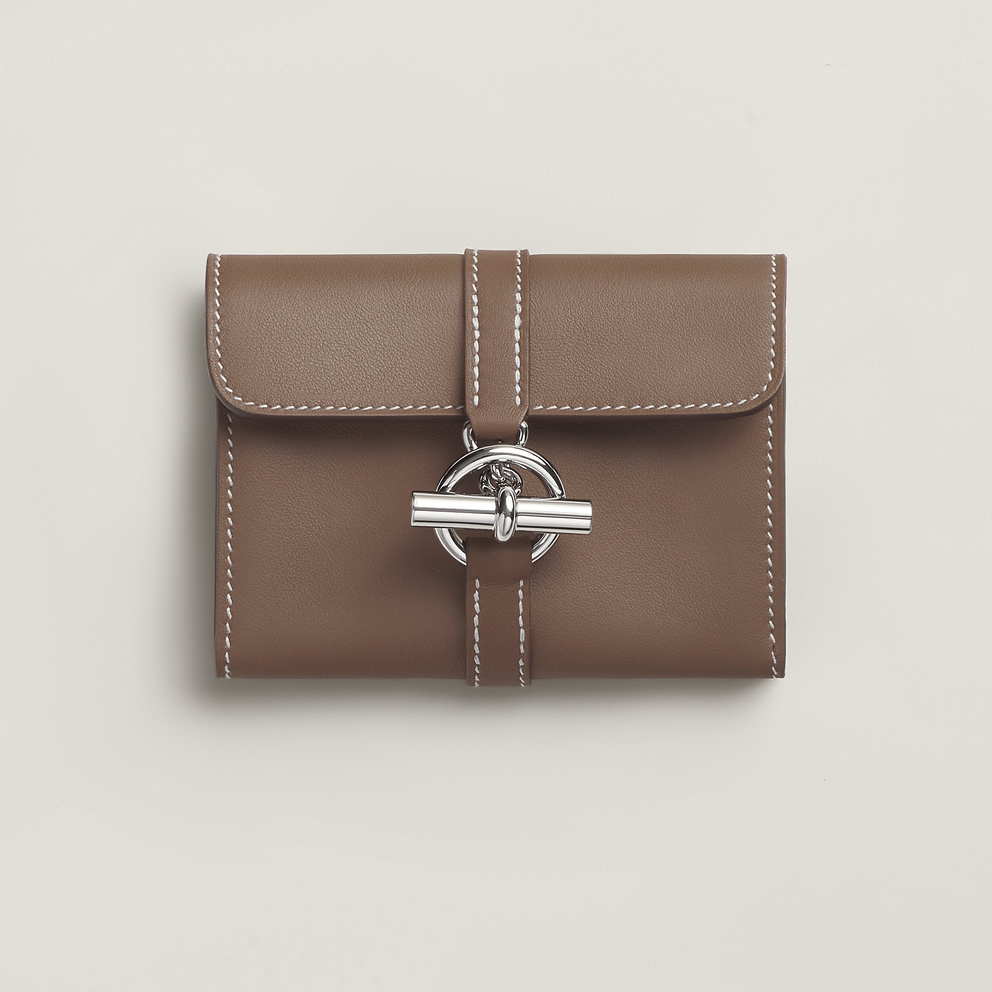 Hermes Glenan Compact Wallet Toupe