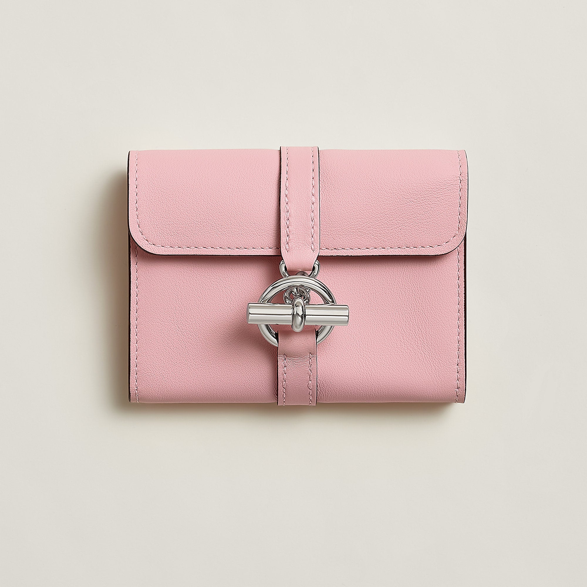Hermes Glenan Compact Wallet Rose Sakura