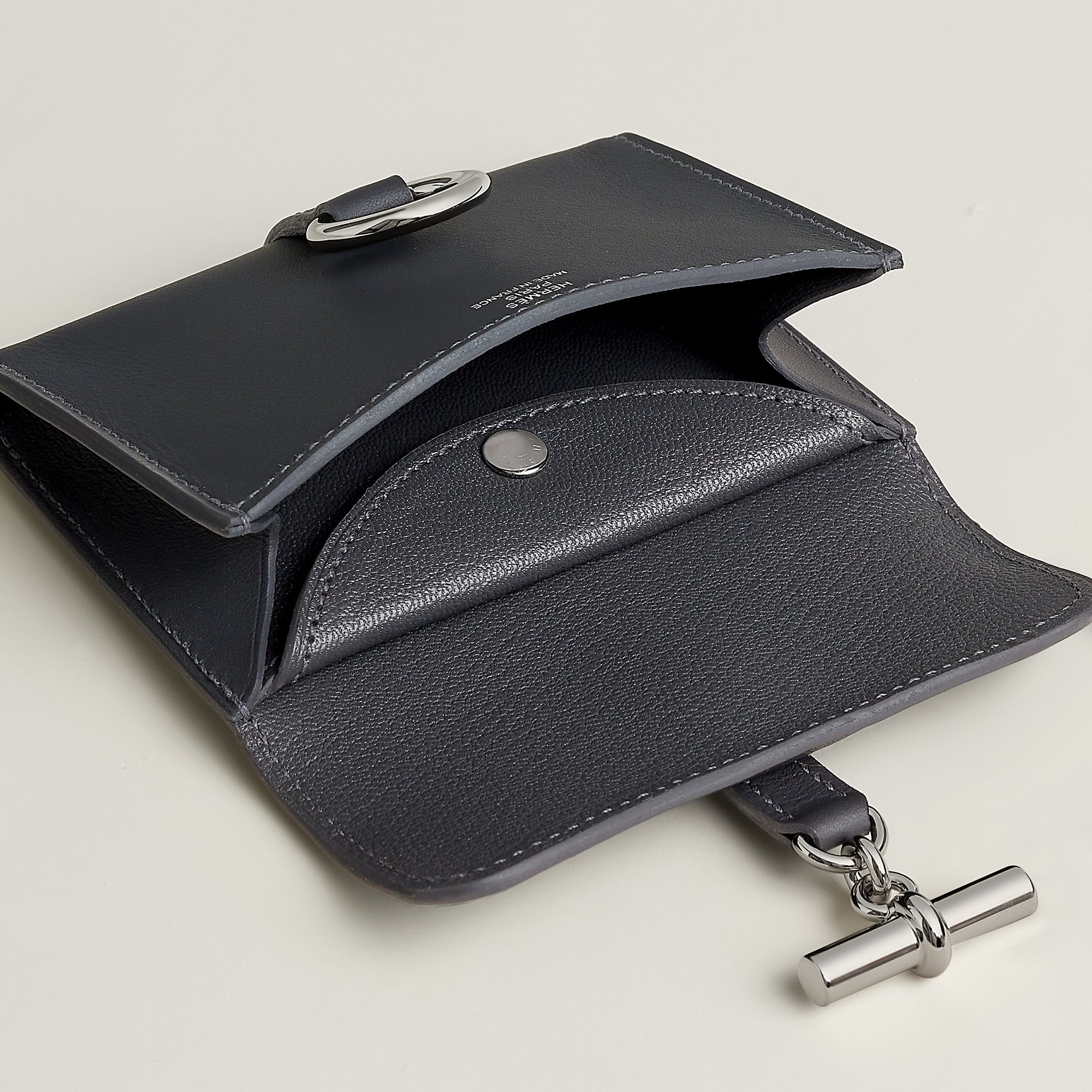 Hermes Glenan Compact Wallet Ardoise