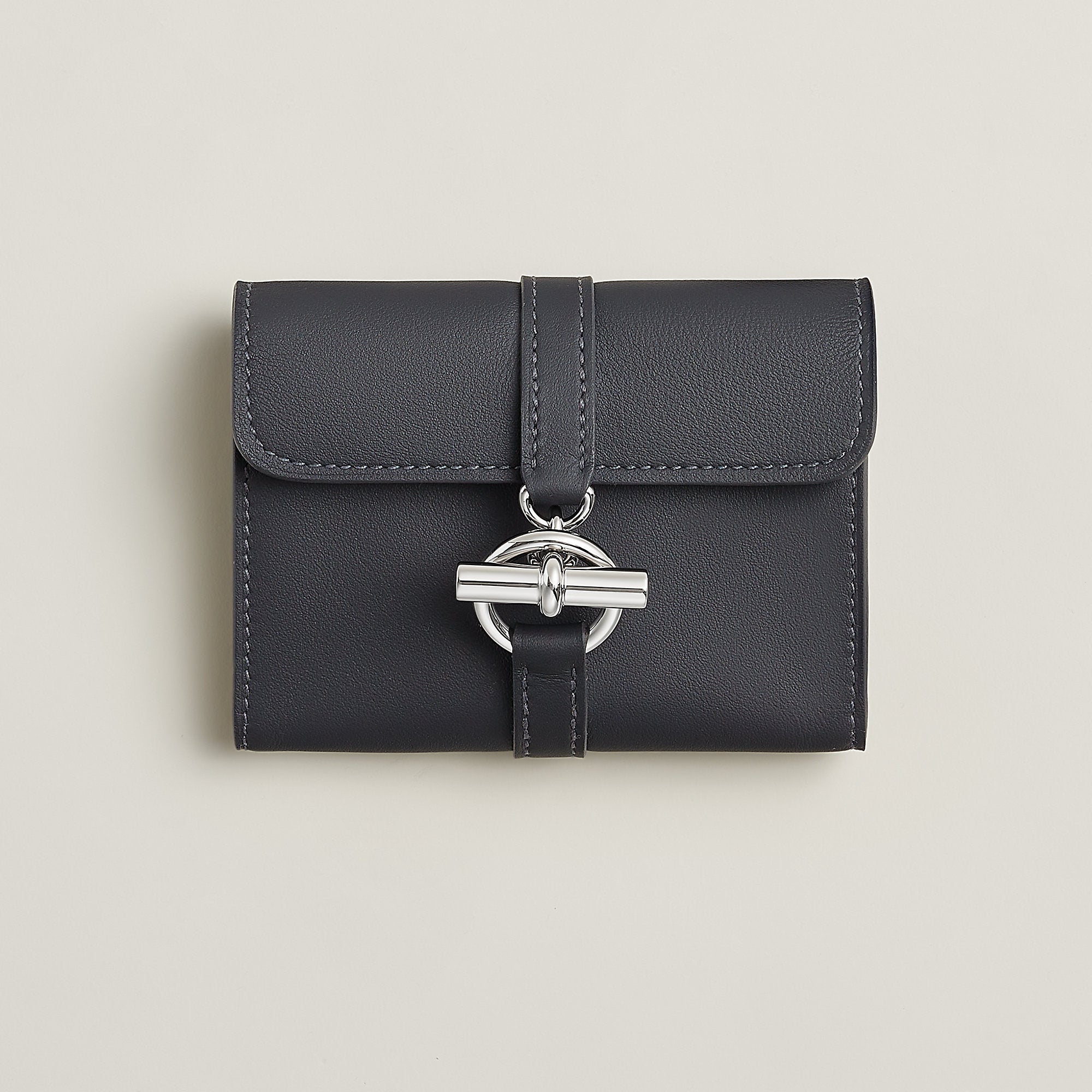 Hermes Glenan Compact Wallet Ardoise