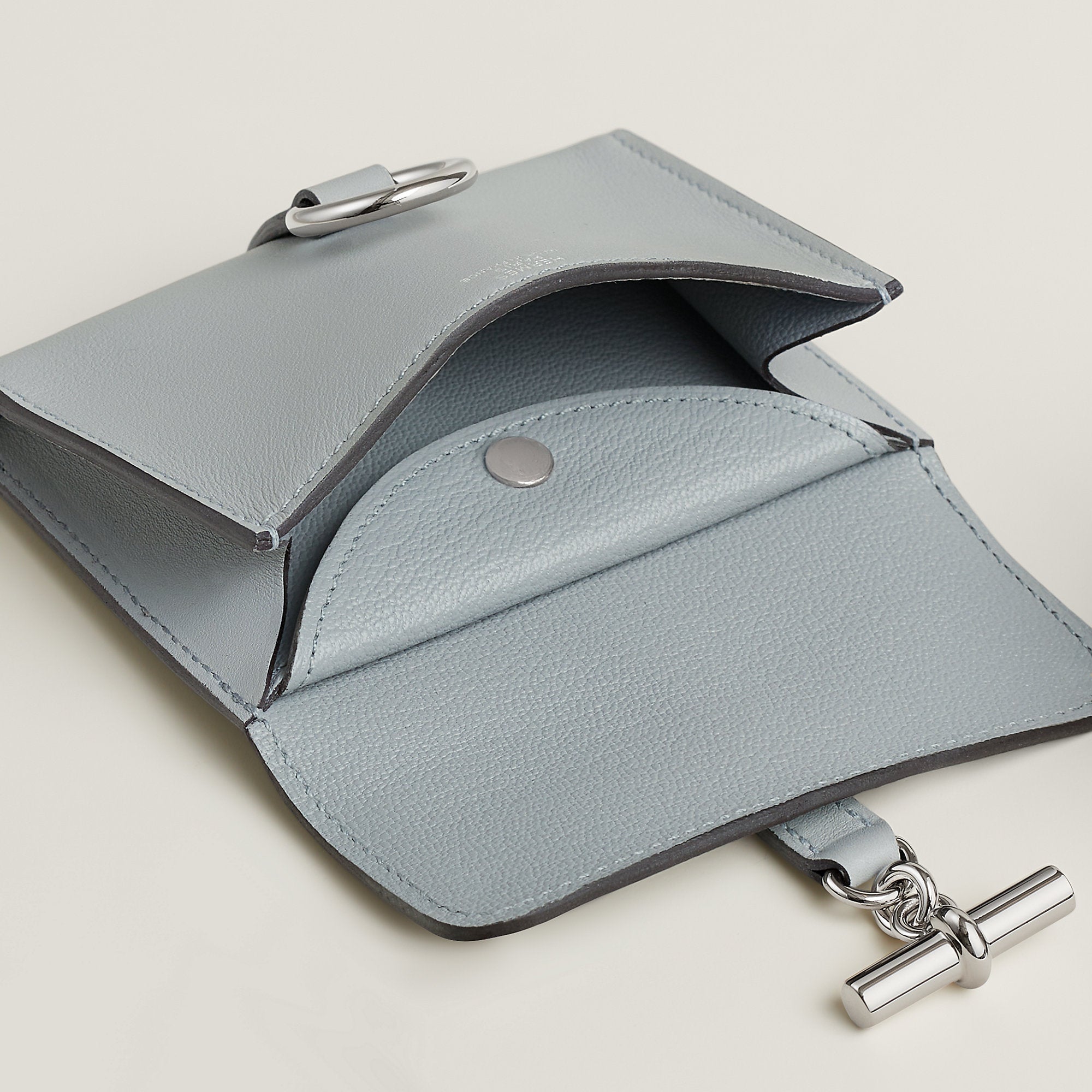Hermes Glenan Compact Wallet Bleu Glacier