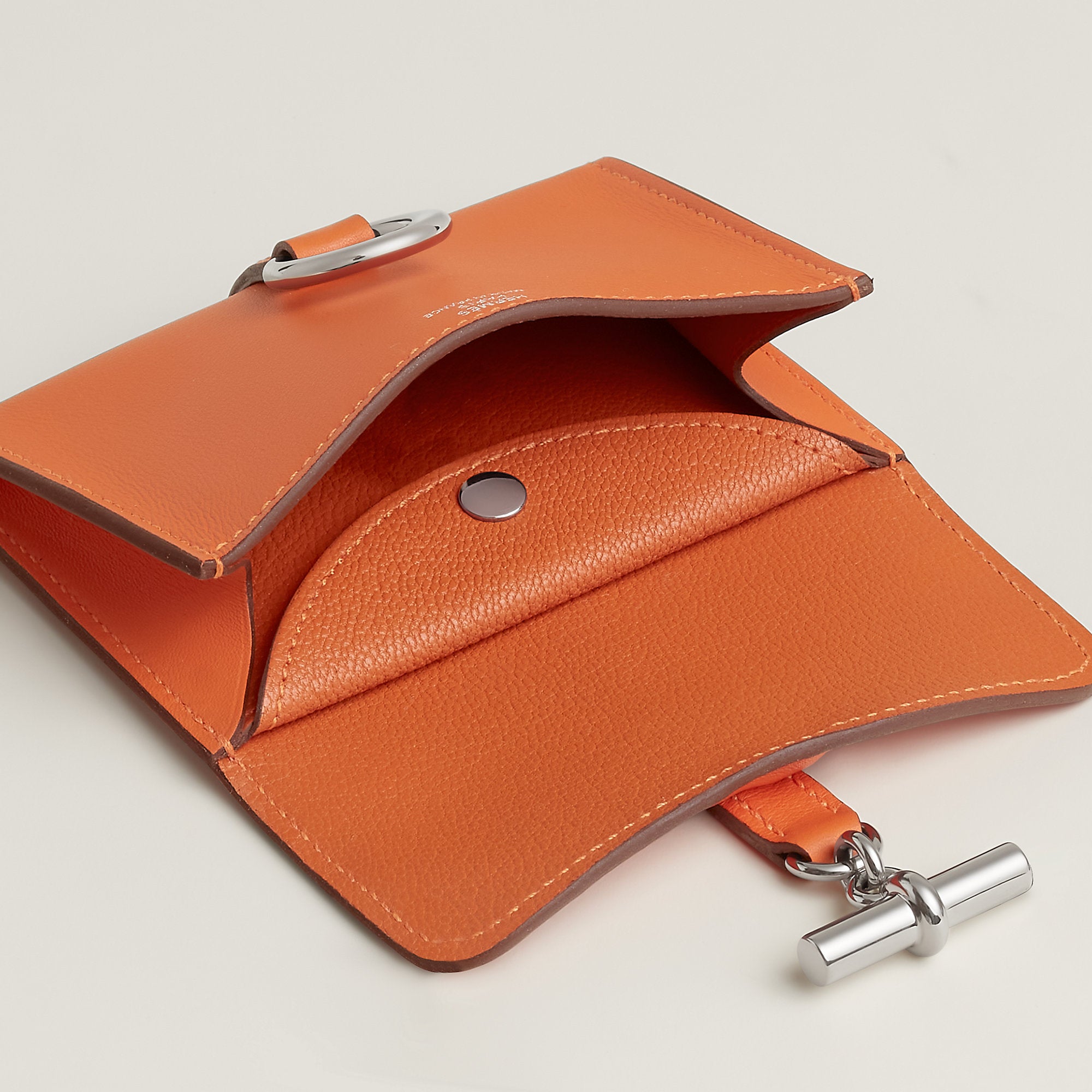 Hermes Glenan Compact Wallet Orange