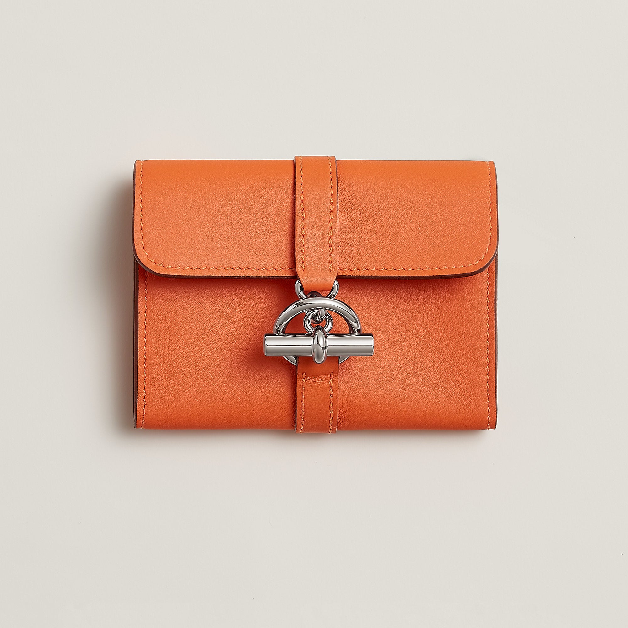 Hermes Glenan Compact Wallet Orange