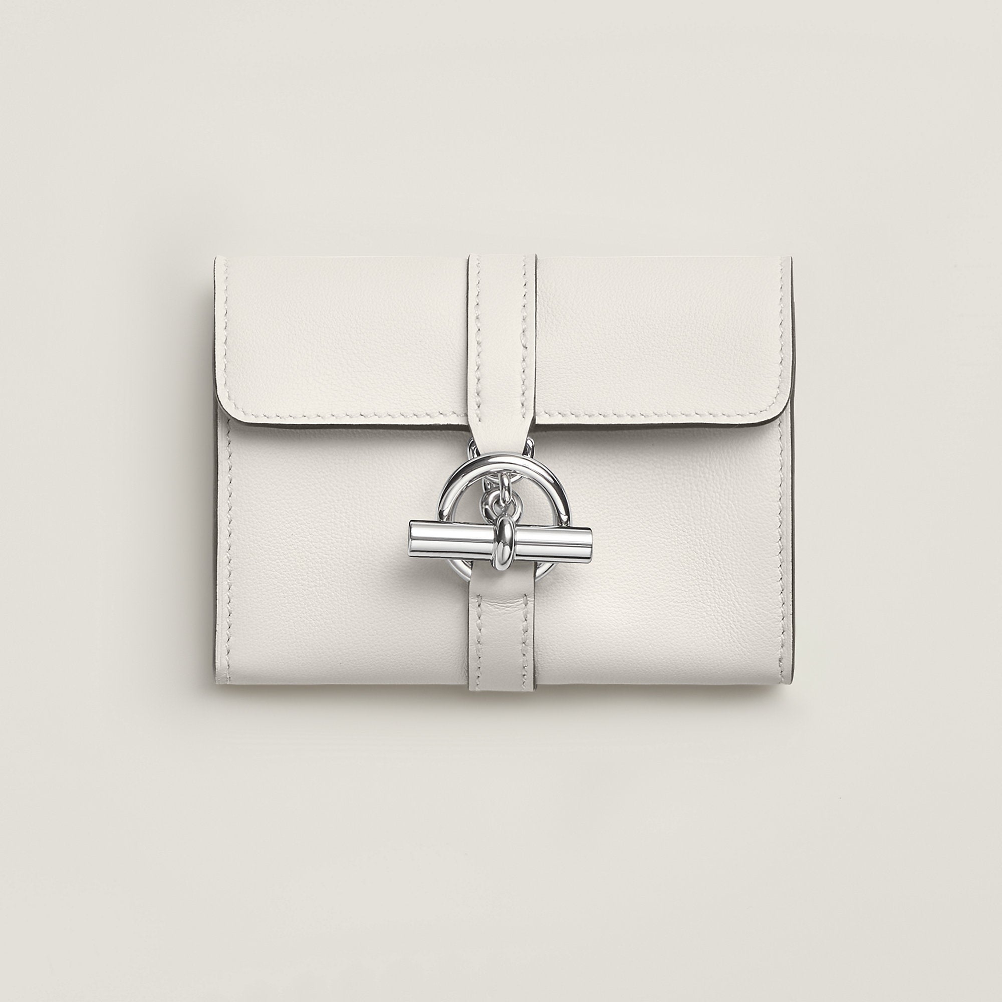 Hermes Glenan Compact Wallet Gris Ple
