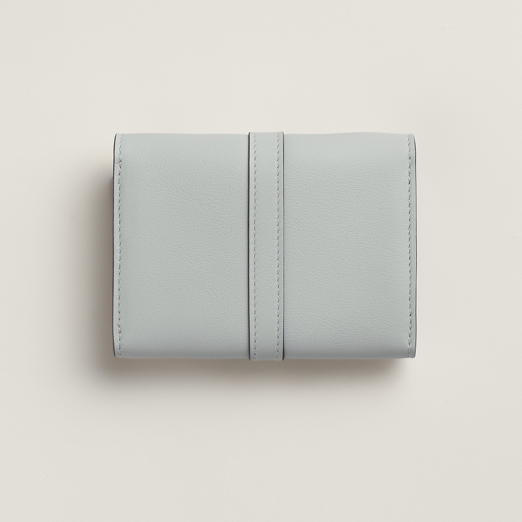 Hermes Glenan Compact Wallet Gris Platine