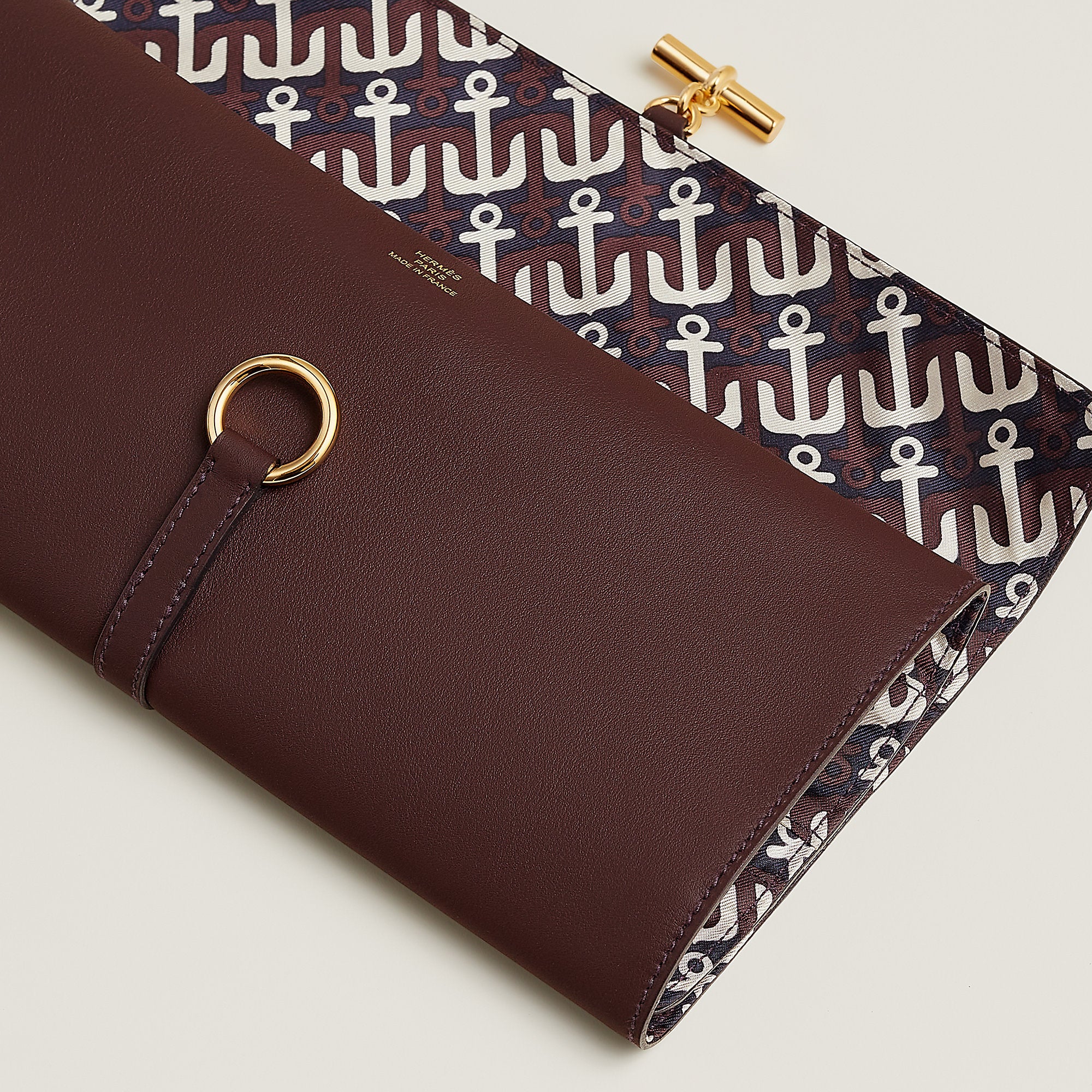 Hermes Glenan Pouch Rouge Sellier