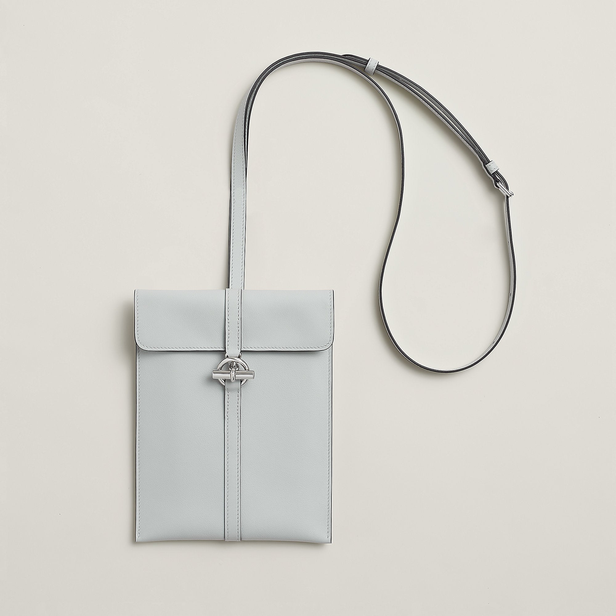 Hermes Glenan To Go Pouch Gris Platine