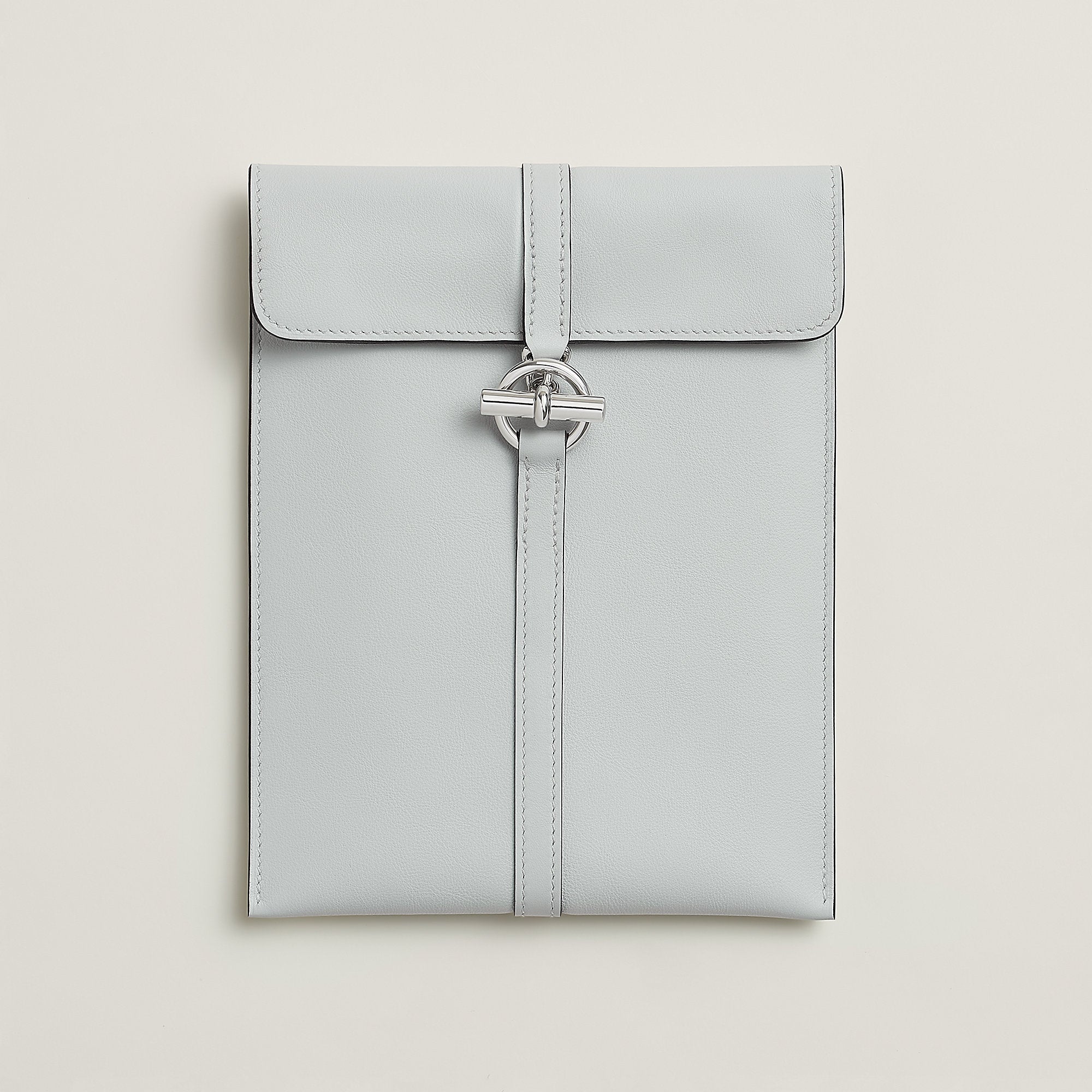 Hermes Glenan To Go Pouch Gris Platine