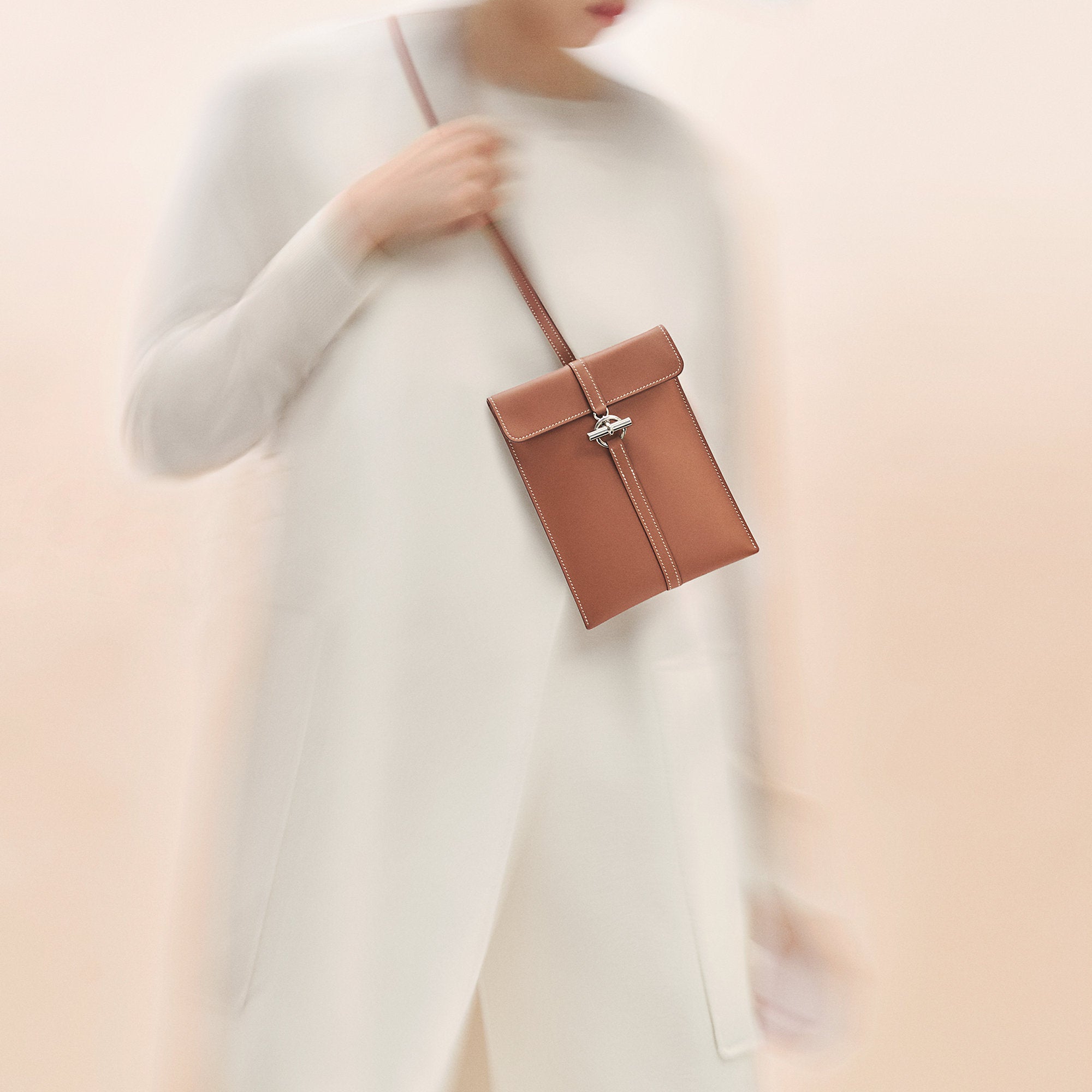 Hermes Glenan To Go Pouch Gris Platine