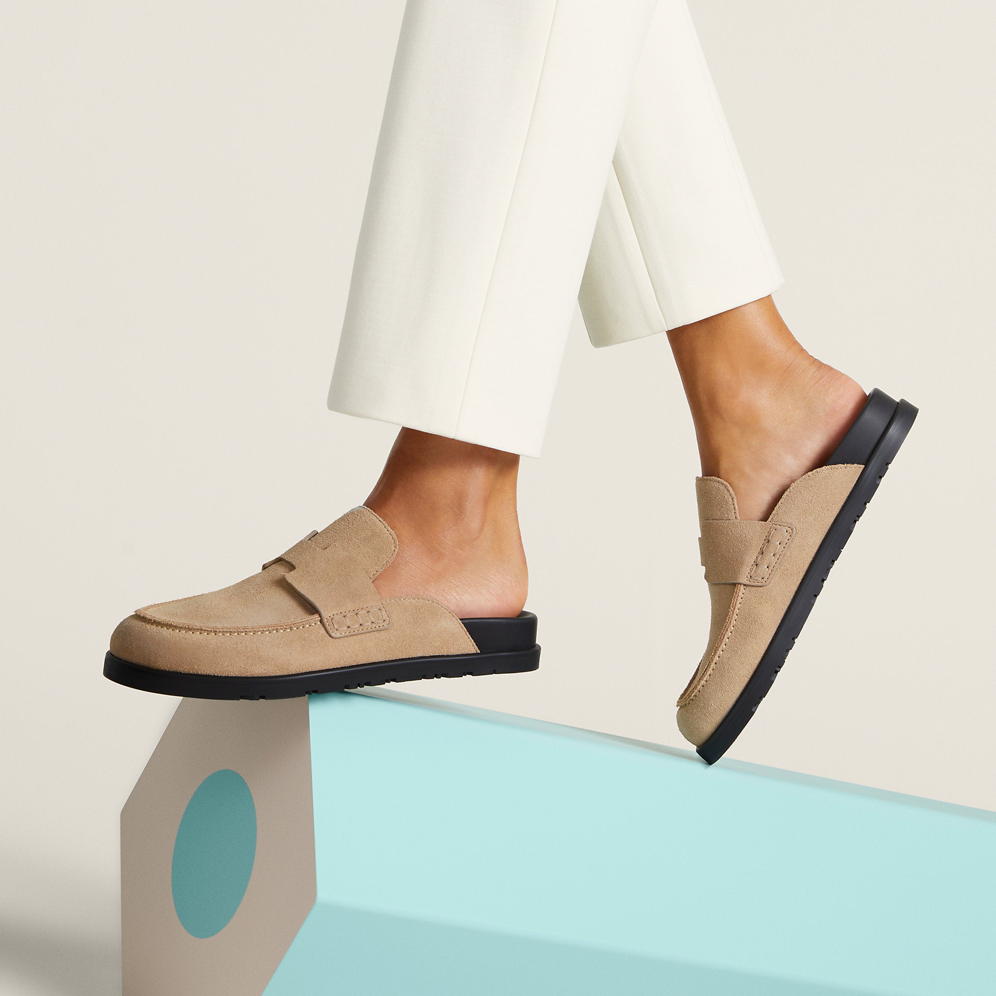 Hermes Go Mule Beige Camel