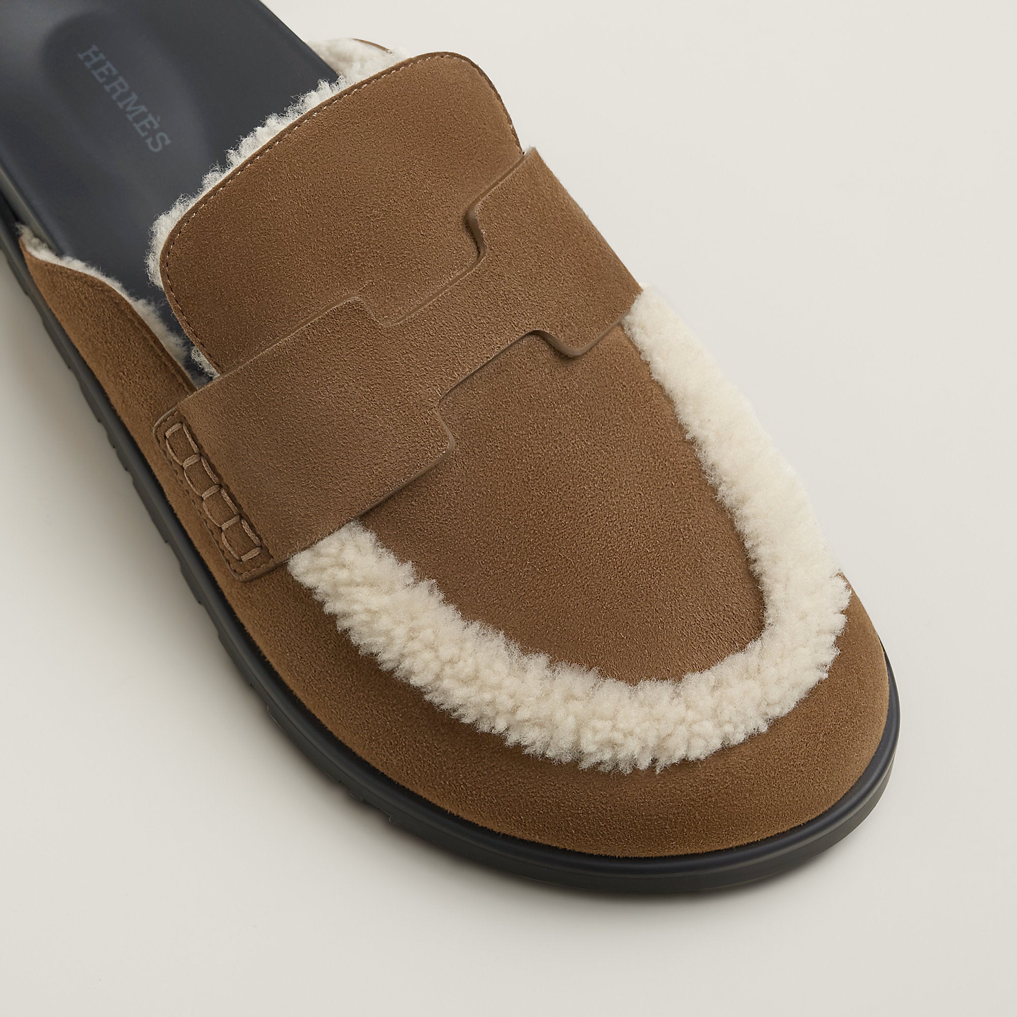 Hermes Go Mule Brun Fum
