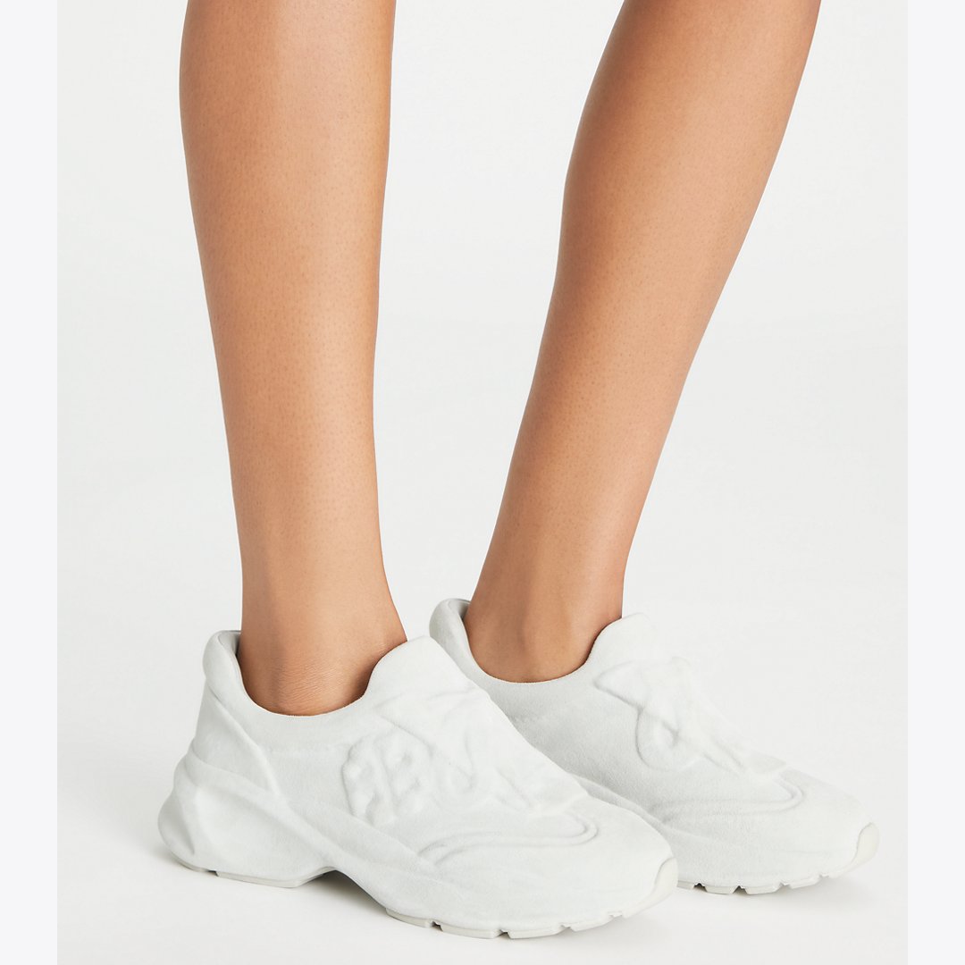 Tory Burch Good Luck X-Ray Trainer LIGHT TITANIUM