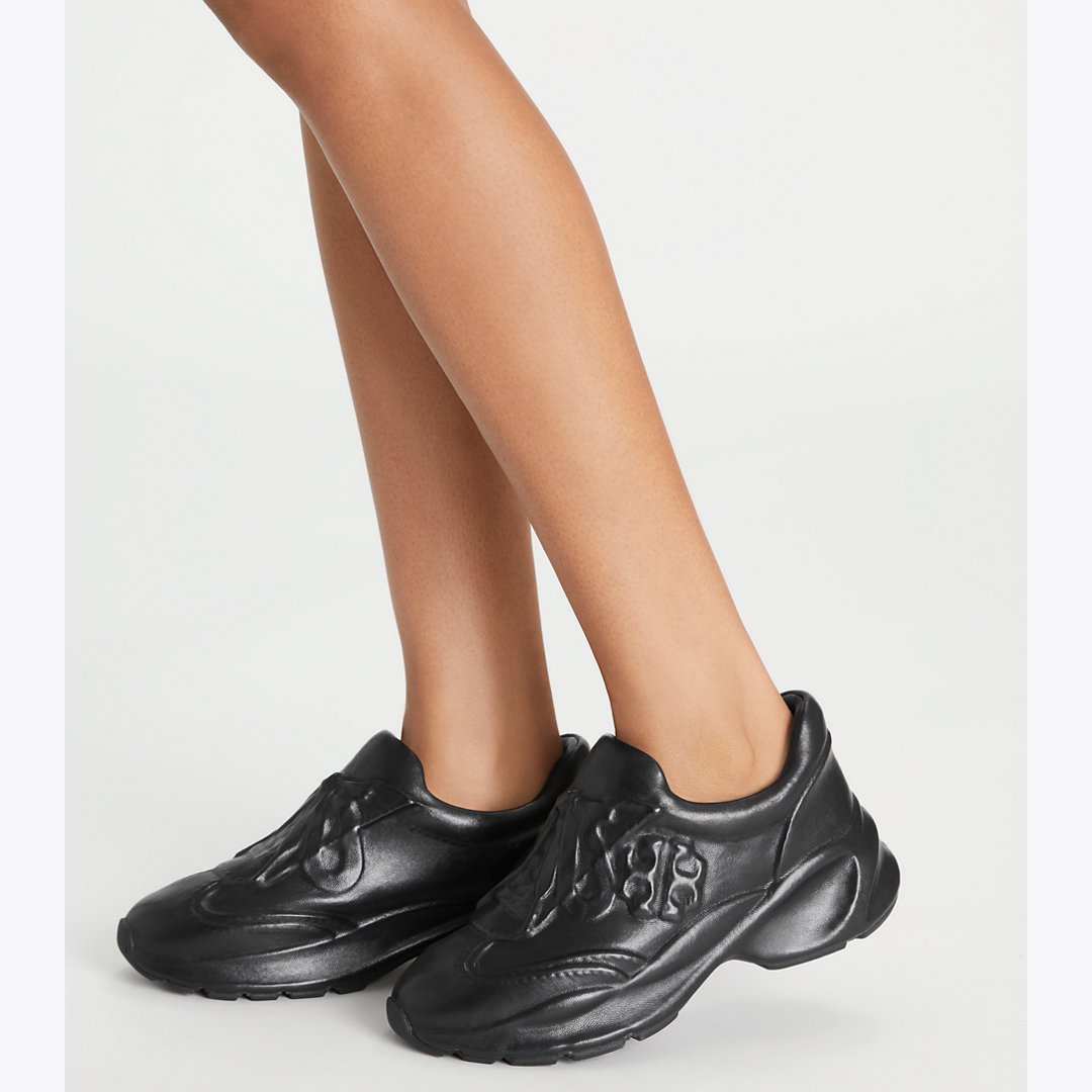 Tory Burch Good Luck X-Ray Trainer PERFECT BLACK