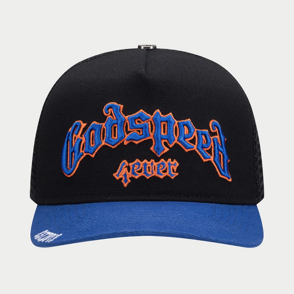 Godspeed GS Forever Trucker HAT Black / Blue / Orange
