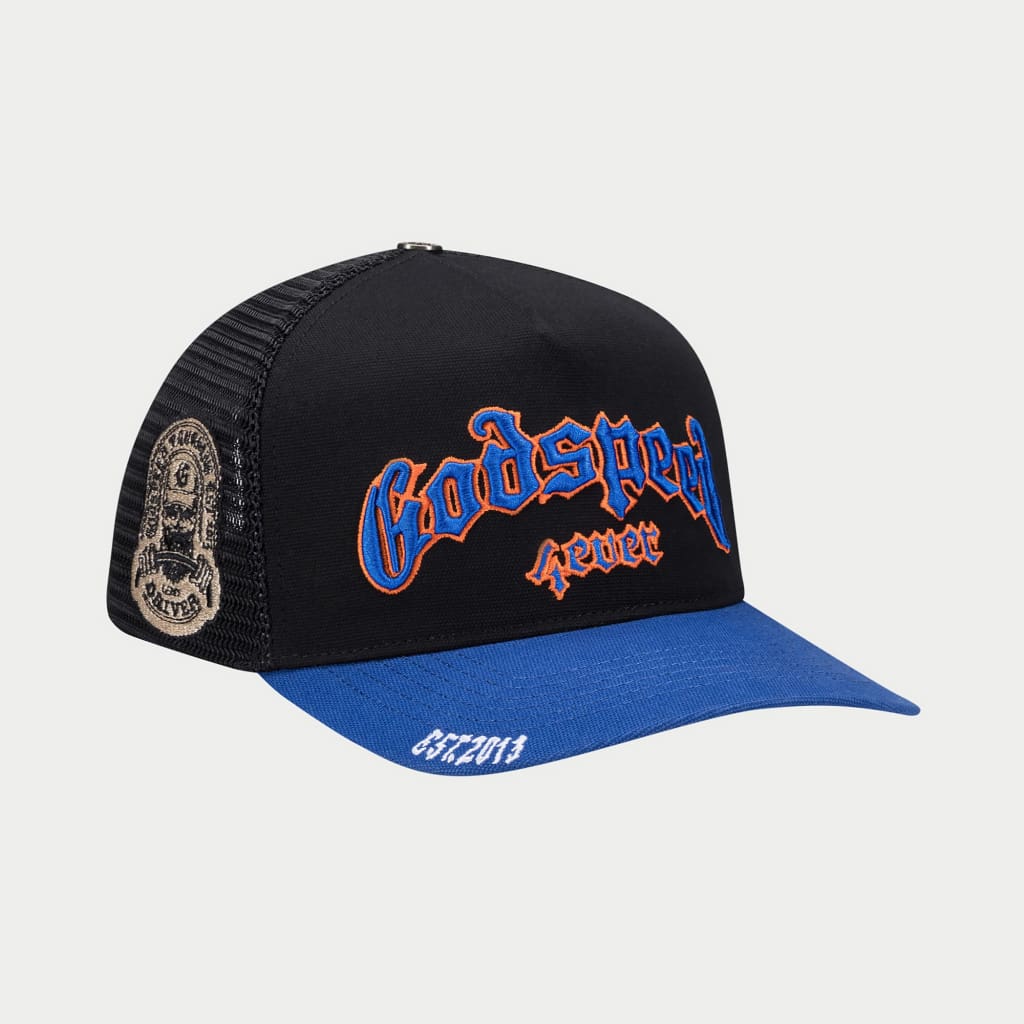 Godspeed GS Forever Trucker HAT Black / Blue / Orange