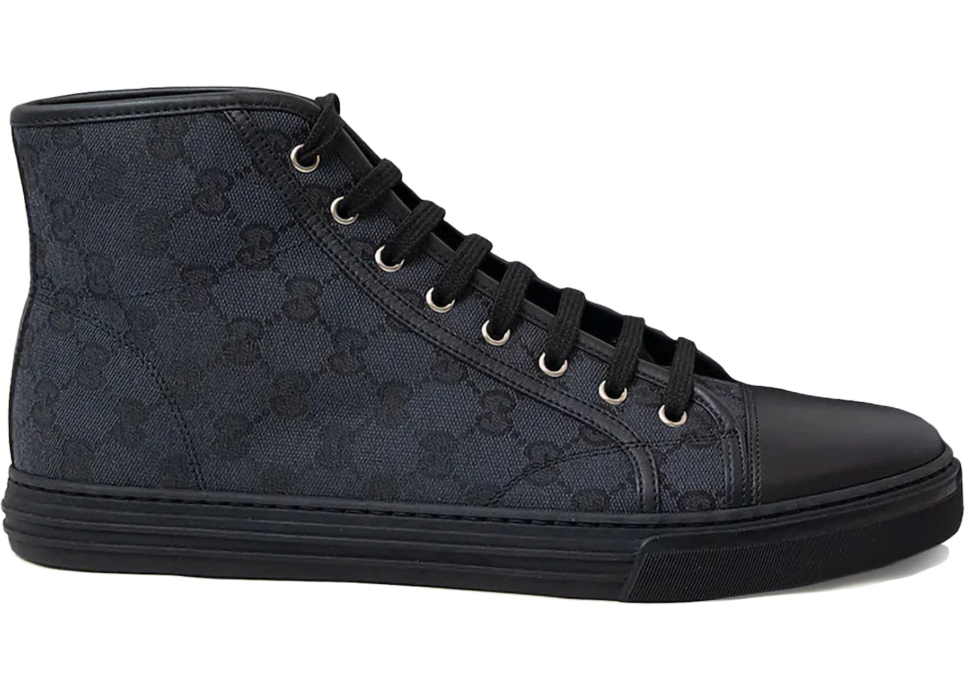 gucci gg high lead black logo print