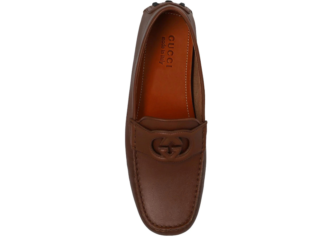 gucci interlocking g moccasins brown