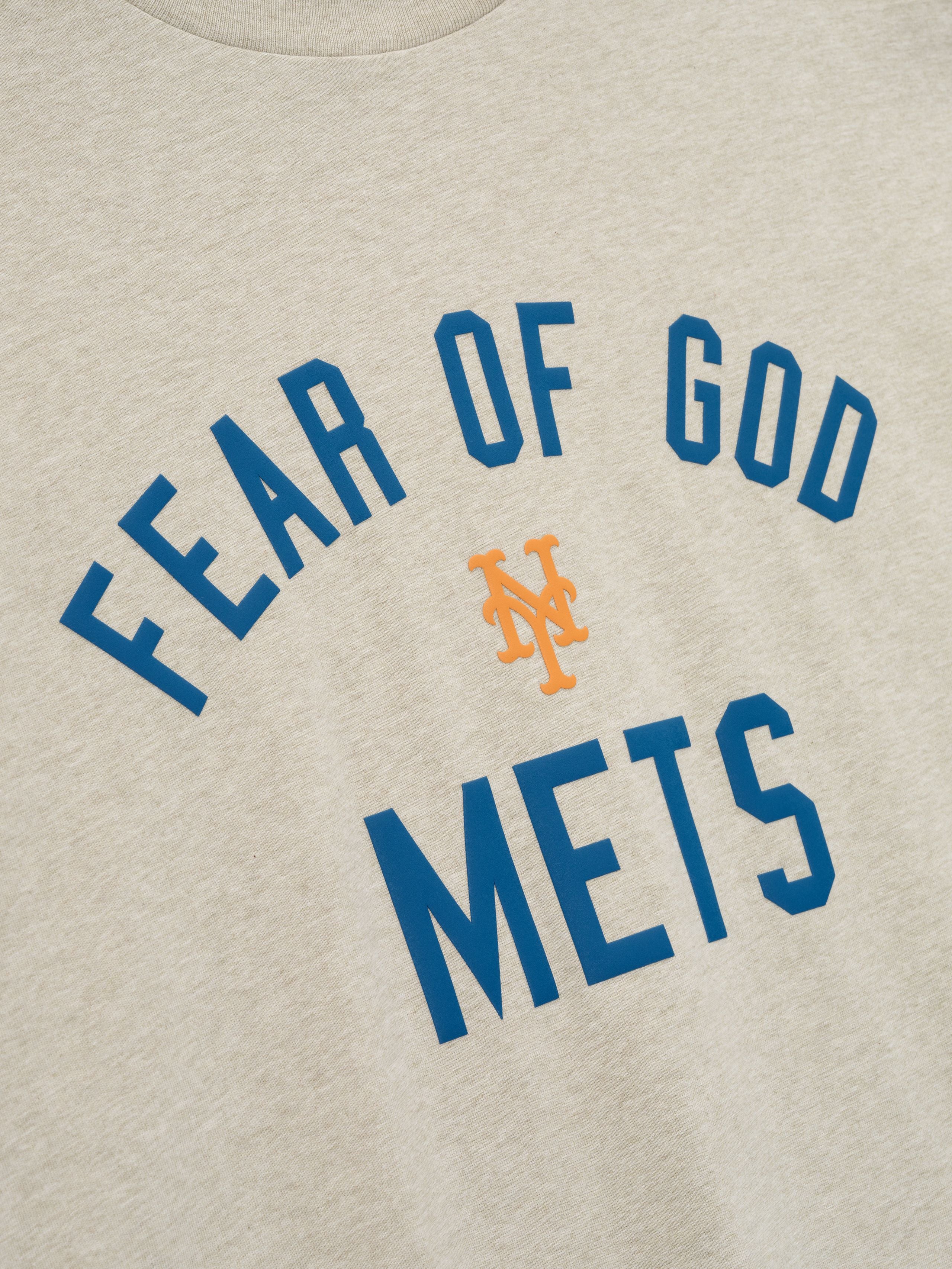Essentials Mets 90S Tee Heather Stone