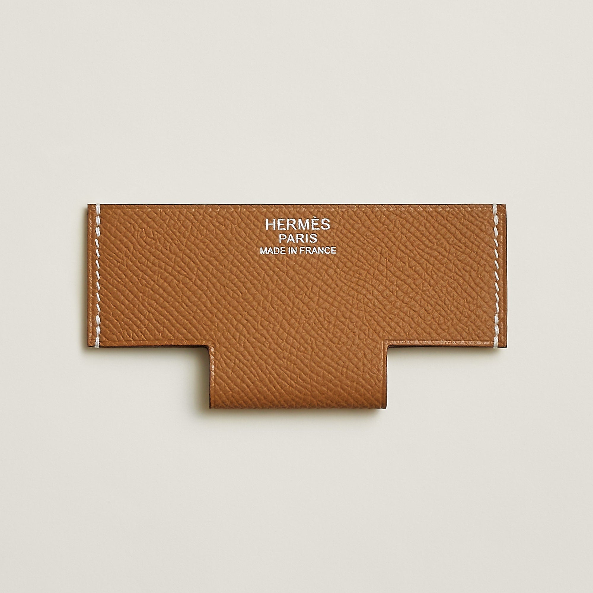 Hermes H Pocket Card Holder Gold