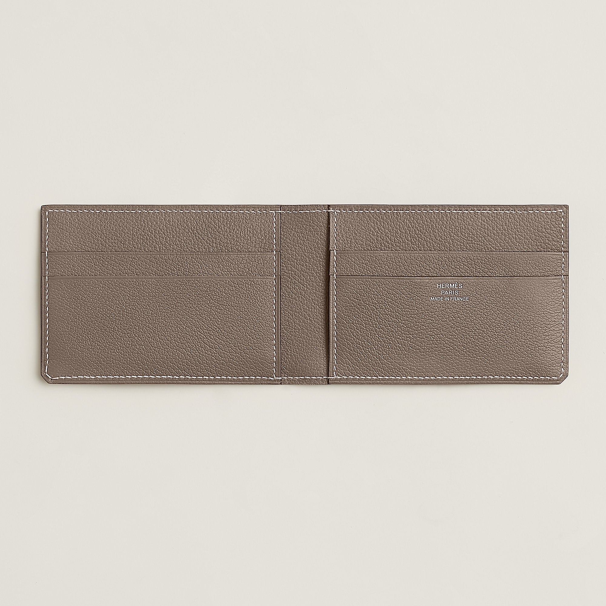 Hermes H Sellier Card Holder Toupe