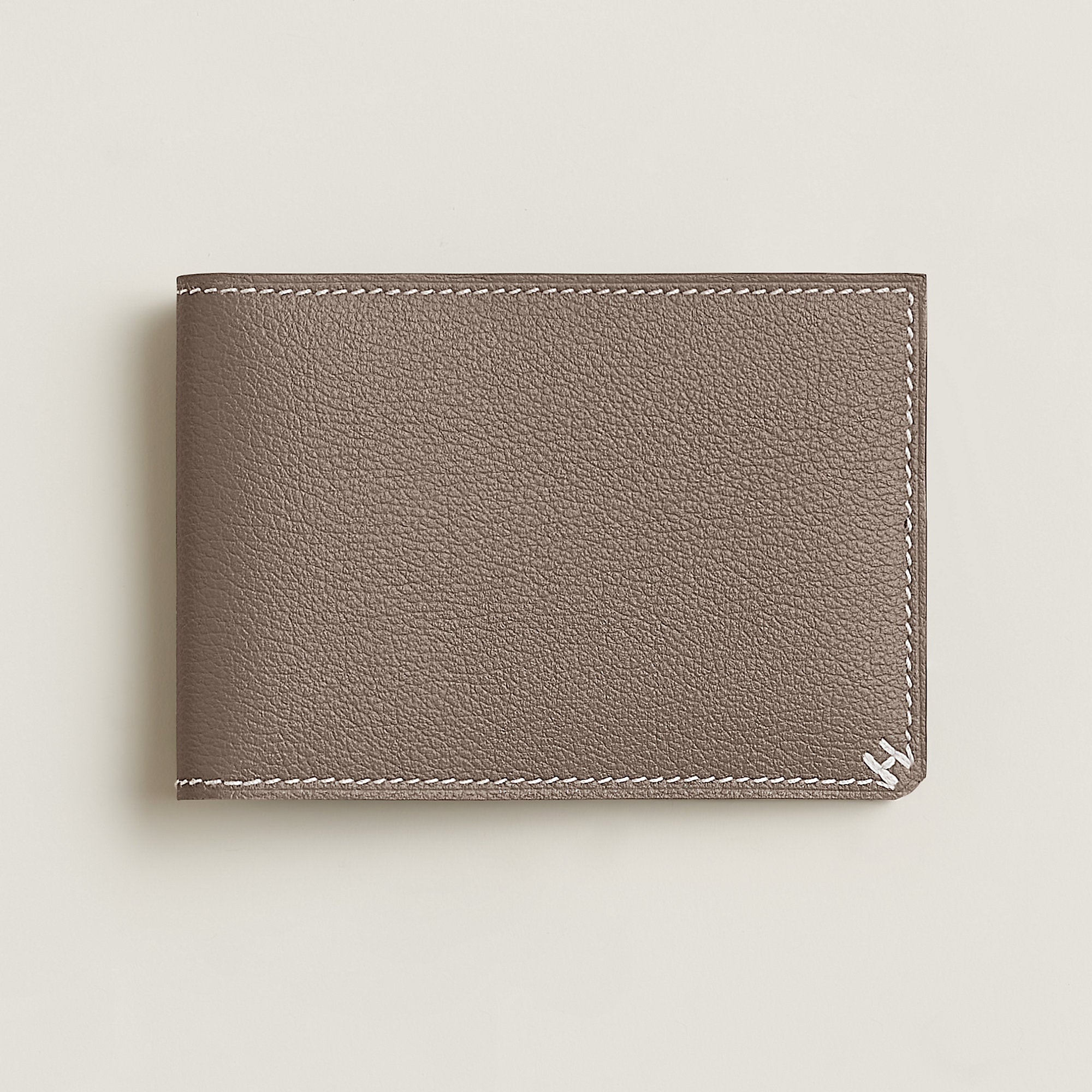 Hermes H Sellier Card Holder Toupe