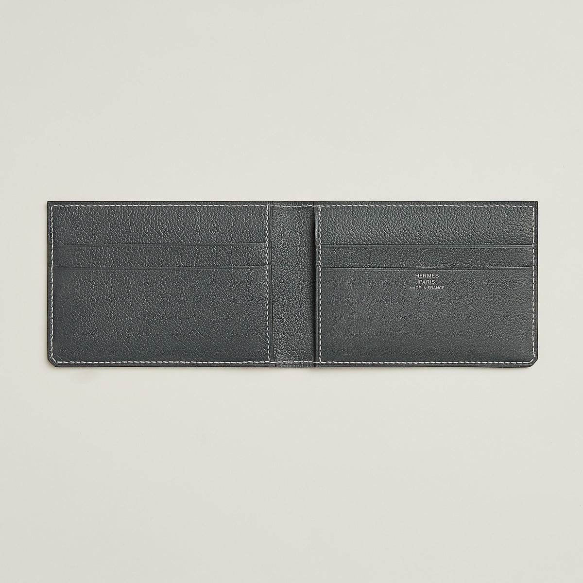 Hermes H Sellier Card Holder Gris Misty