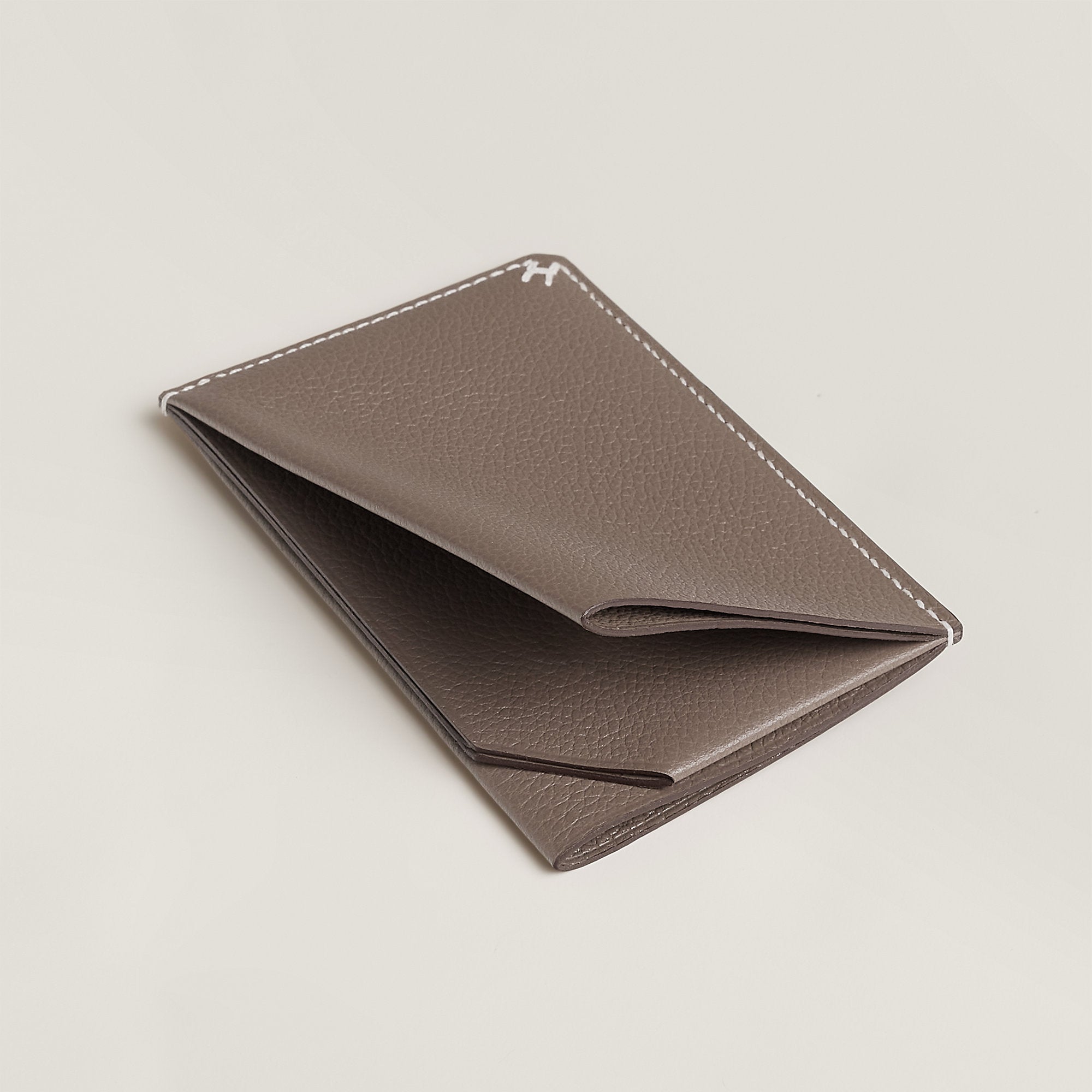 Hermes H Sellier Card Holder Toupe