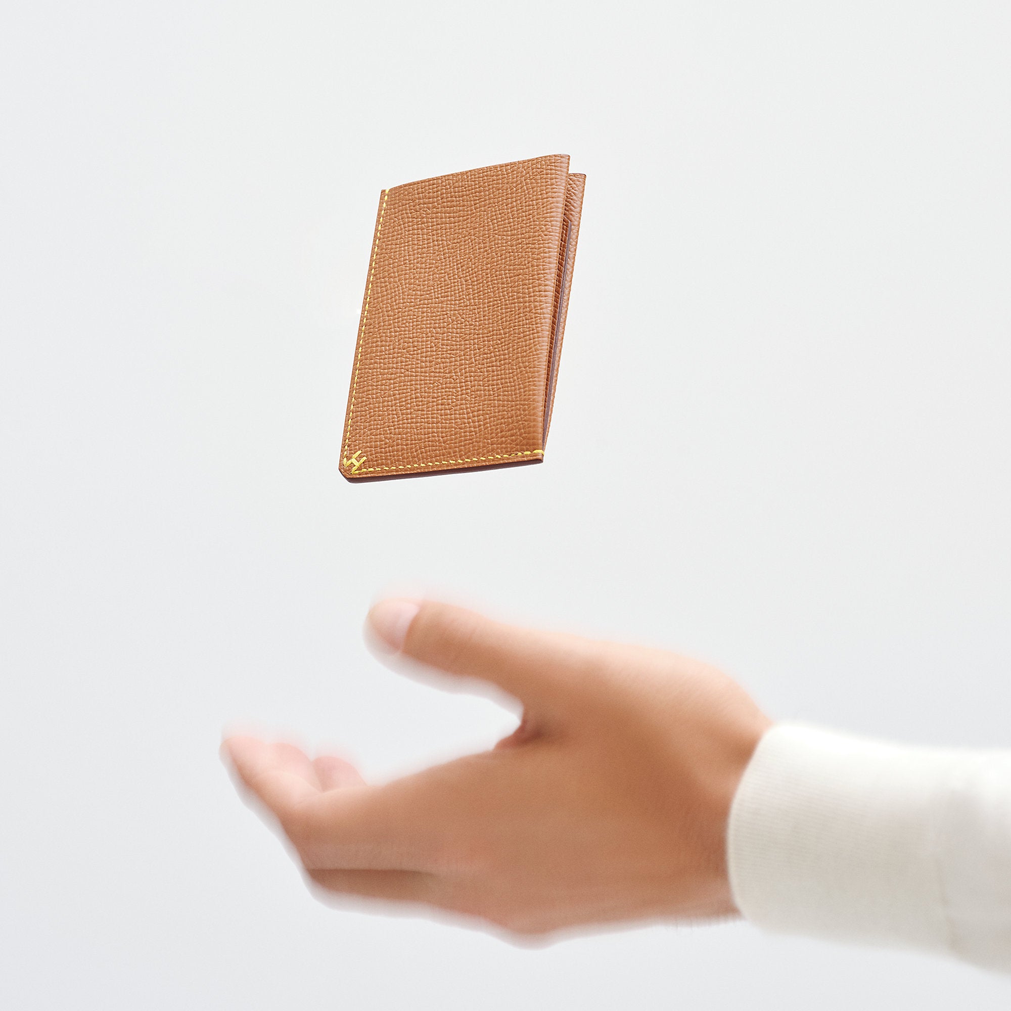 Hermes H Sellier Card Holder Toupe