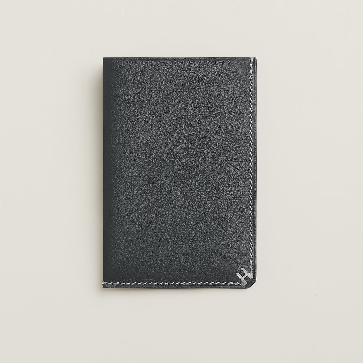 Hermes H Sellier Card Holder Gris Misty