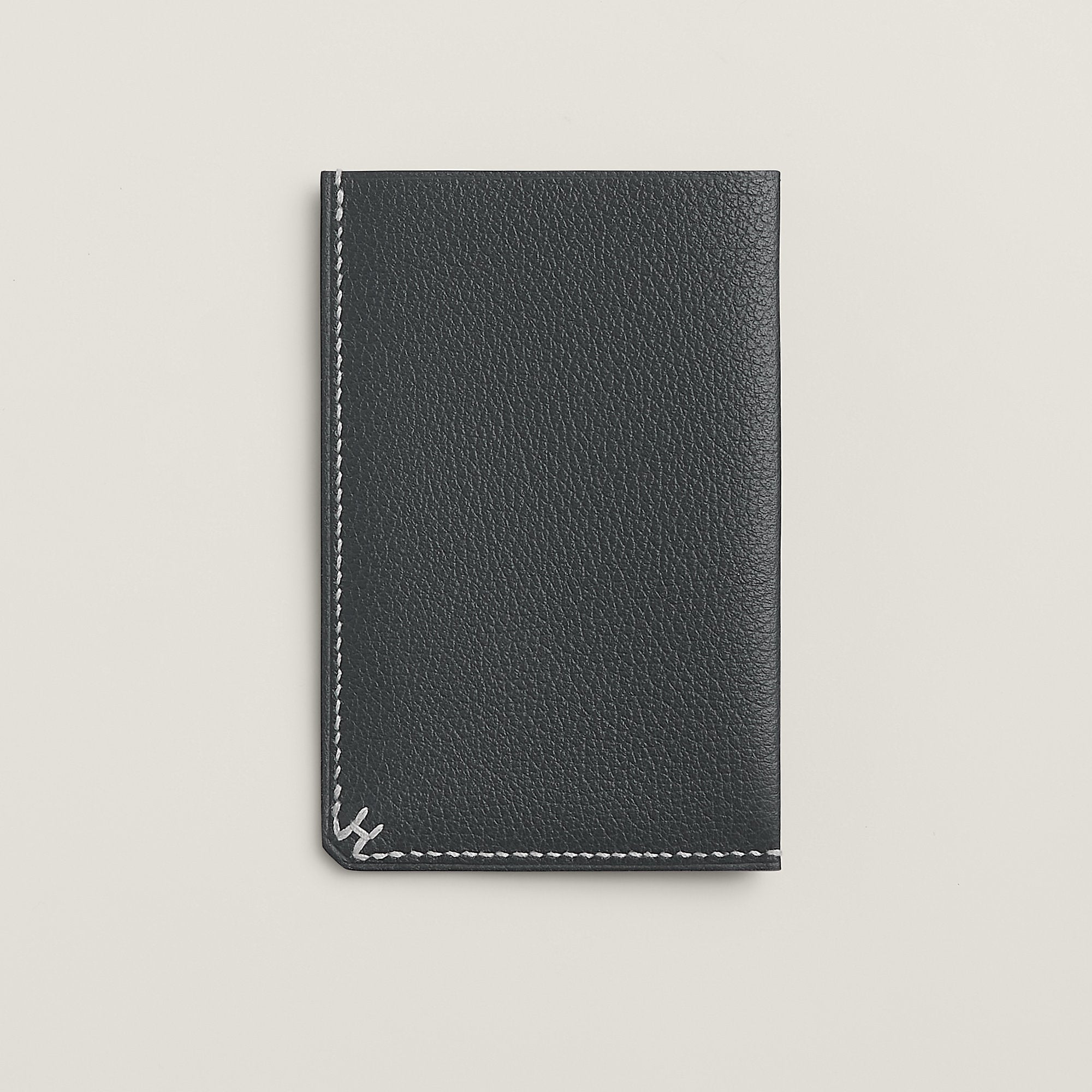 Hermes H Sellier Card Holder Gris Misty