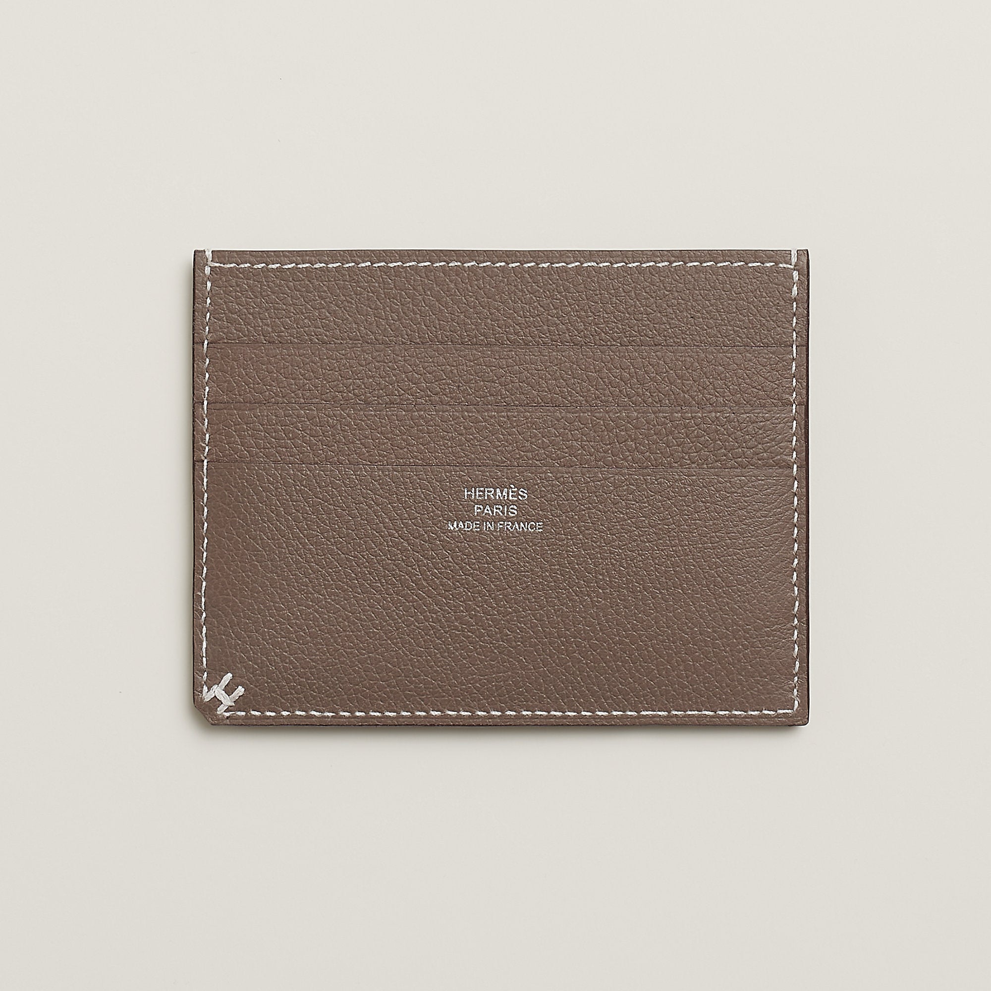 Hermes H Sellier Card Holder Toupe